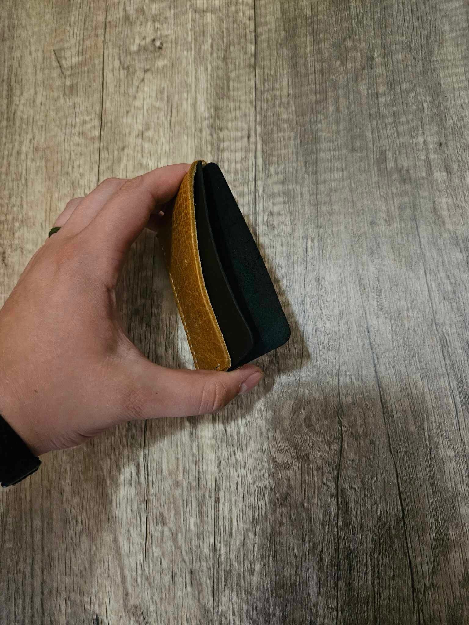 Bison Wrap Wallet - Handcrafted Leather Water Buffalo Slim Wallet