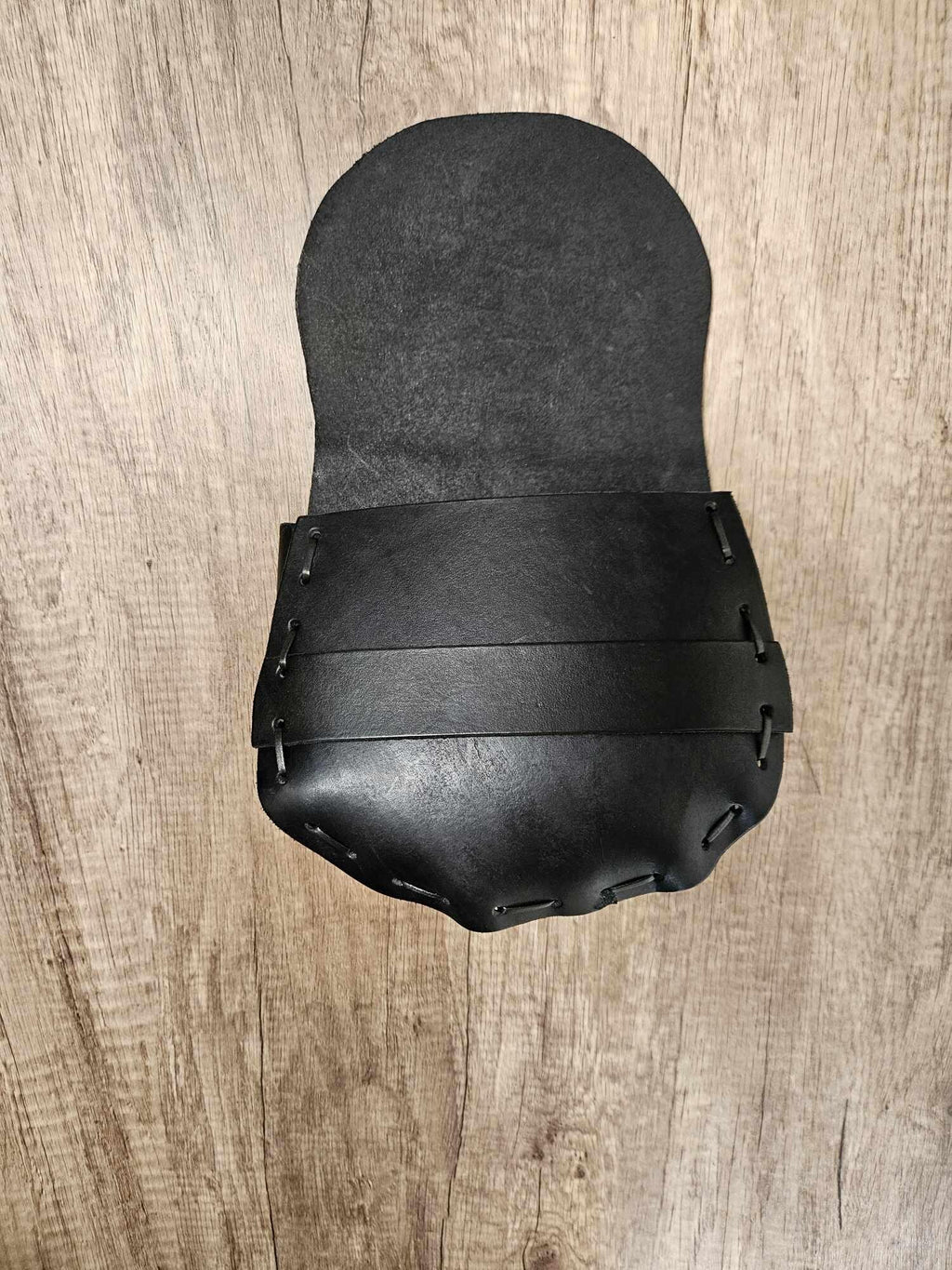 Belt Hip Bag Leather Peasant Purse - Black