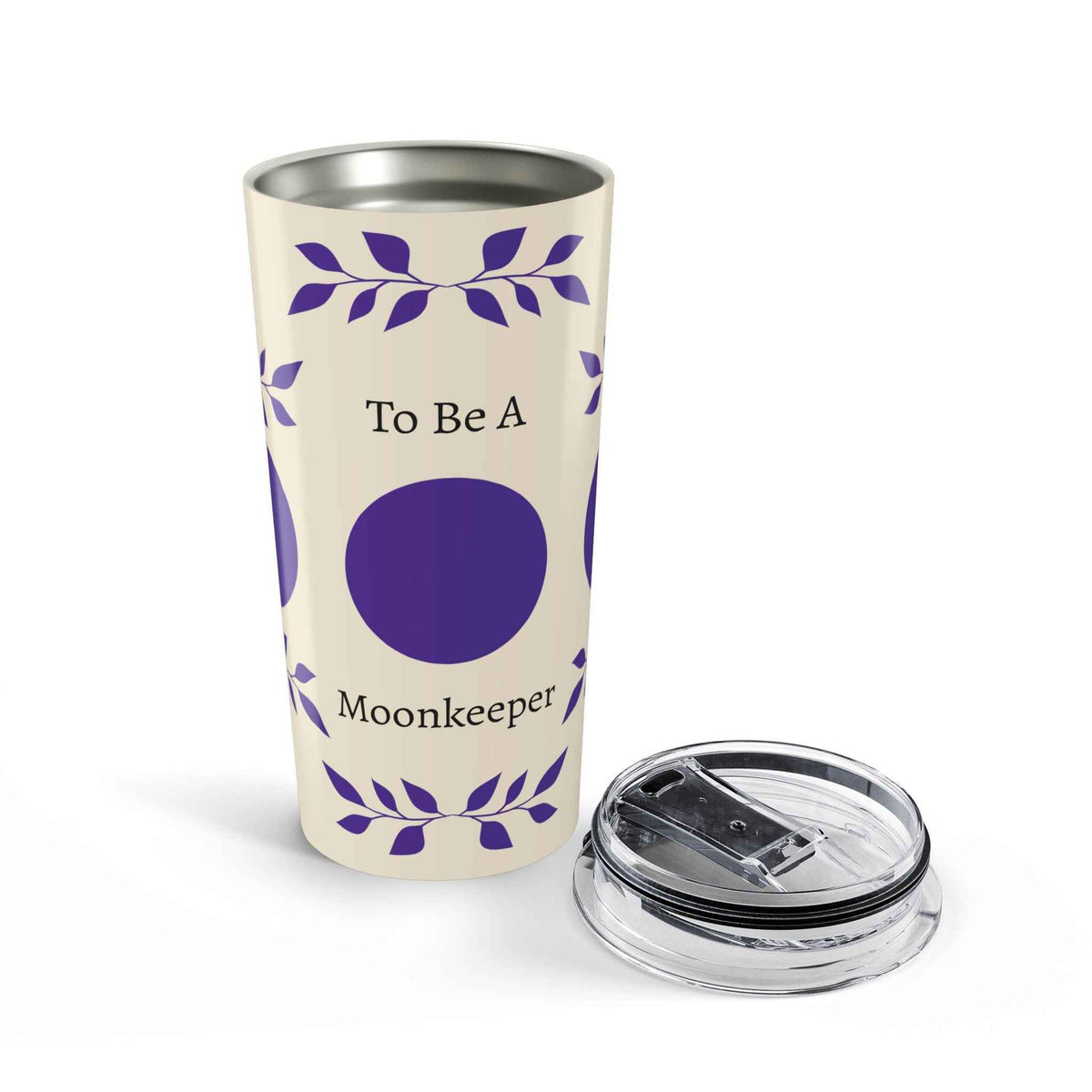 Moonkeeper Tumbler 20oz | Purple Crescent Moon Design