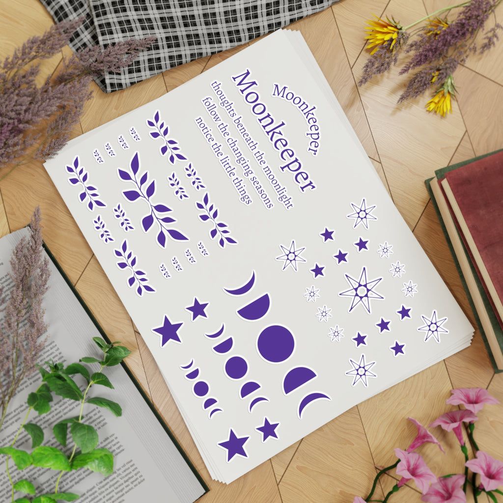 The Moonkeeper Sticker Sheet – 5 Sheet Set