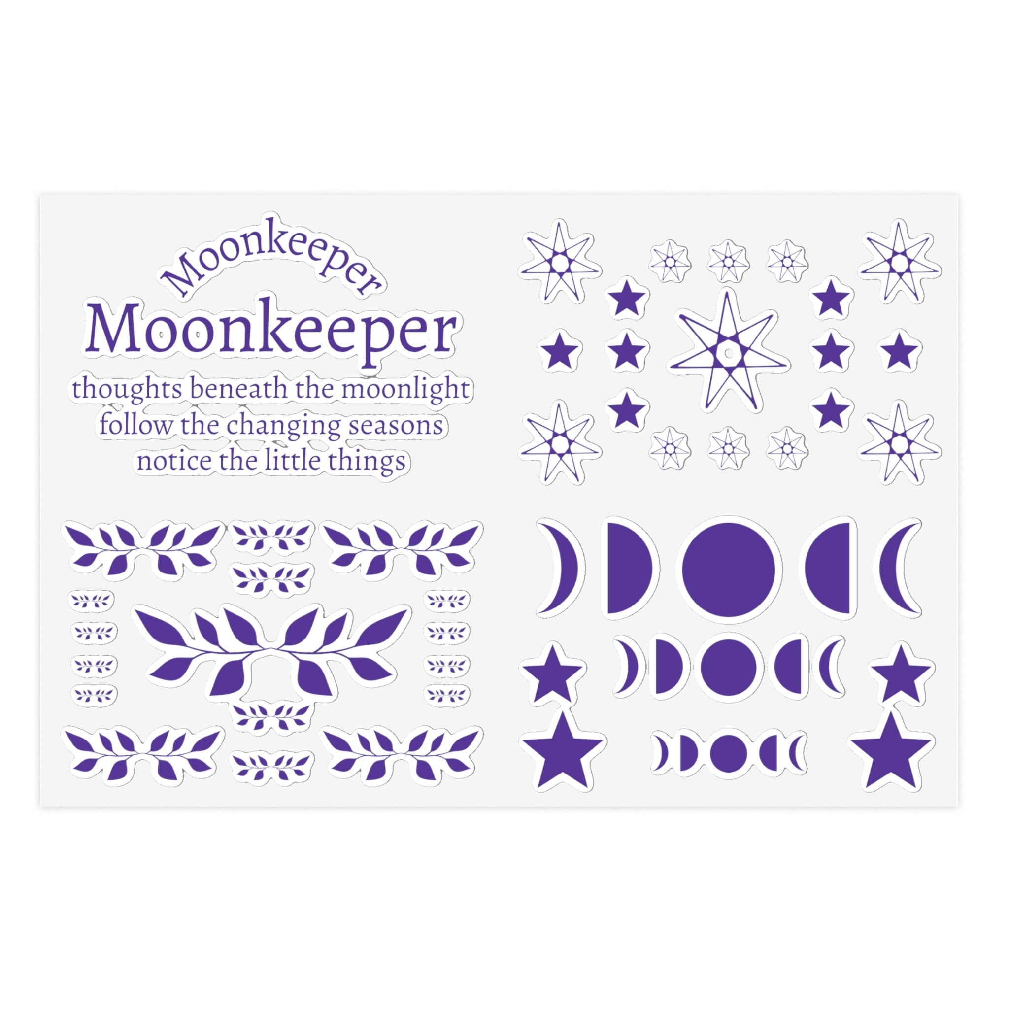The Moonkeeper Sticker Sheet – 5 Sheet Set