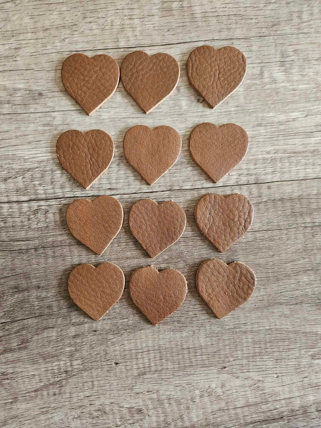 Leather Earring Blanks DIY - Brown Chrome Tan Leather - 12 pieces / 6 pairs