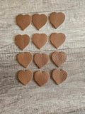 Leather Earring Blanks DIY - Brown Chrome Tan Leather - 12 pieces / 6 pairs