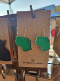 Wisconsin Pride Leather Earrings