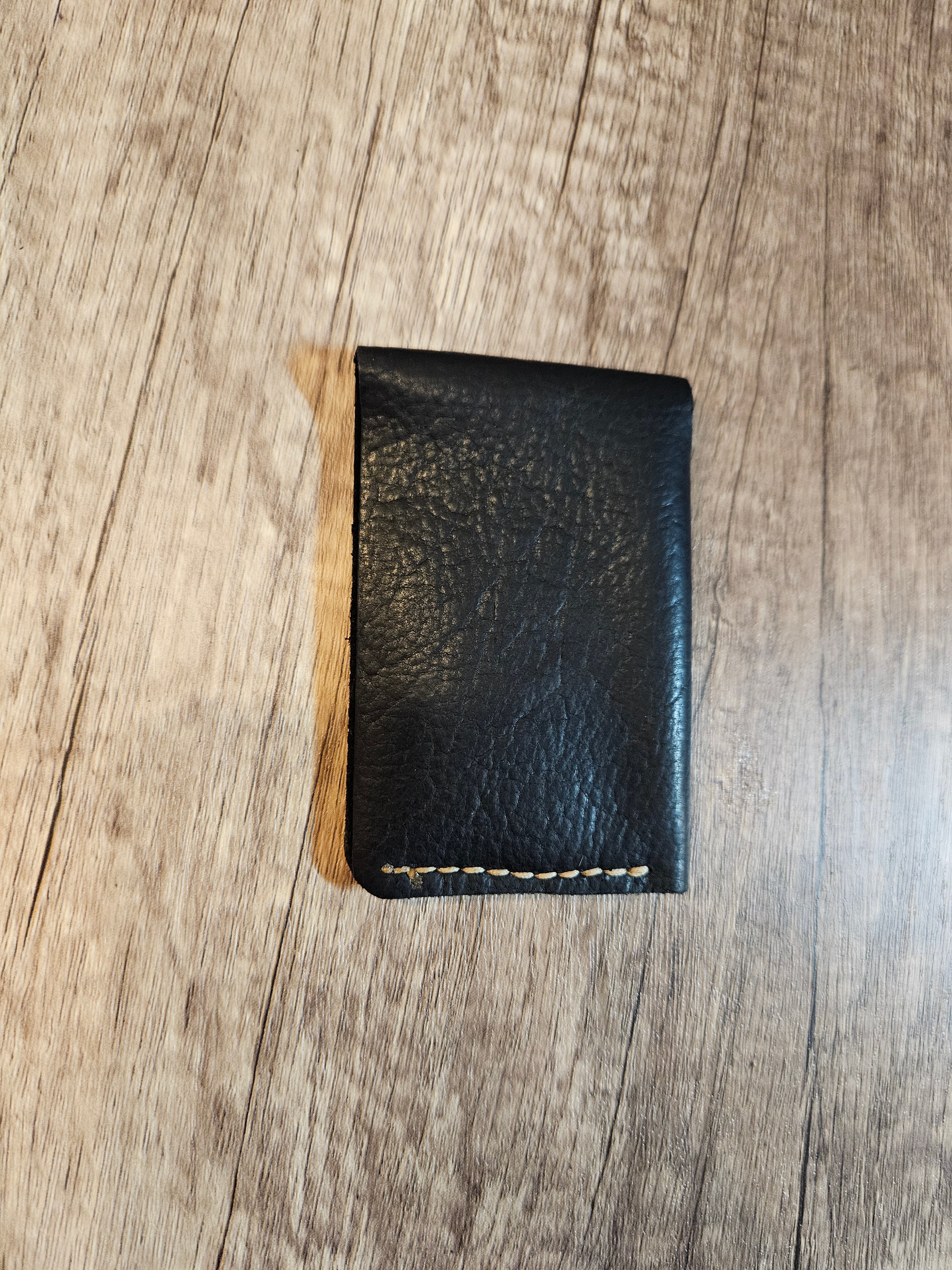 Trailbound Slim Leather Wallet – Handmade Two-Pocket Card Wallet