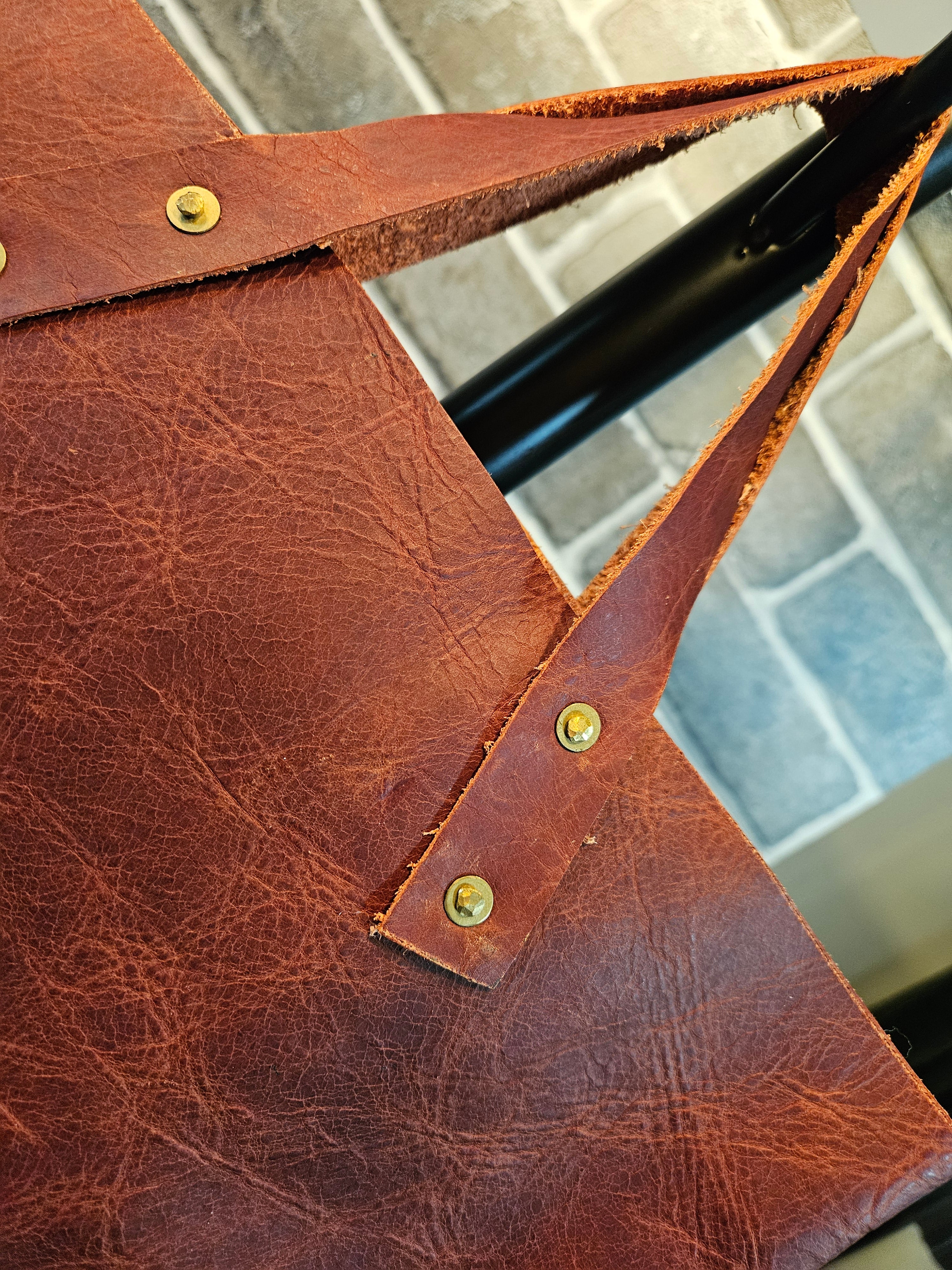 The Wildwood Leather Tote - Tangerine