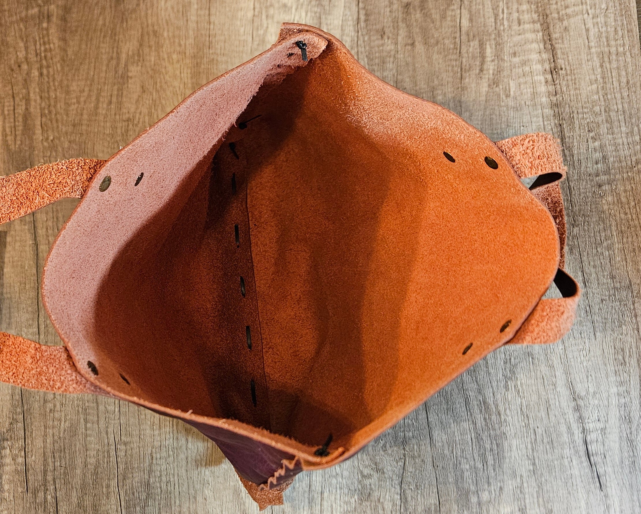 The Wildwood Leather Tote - Tangerine