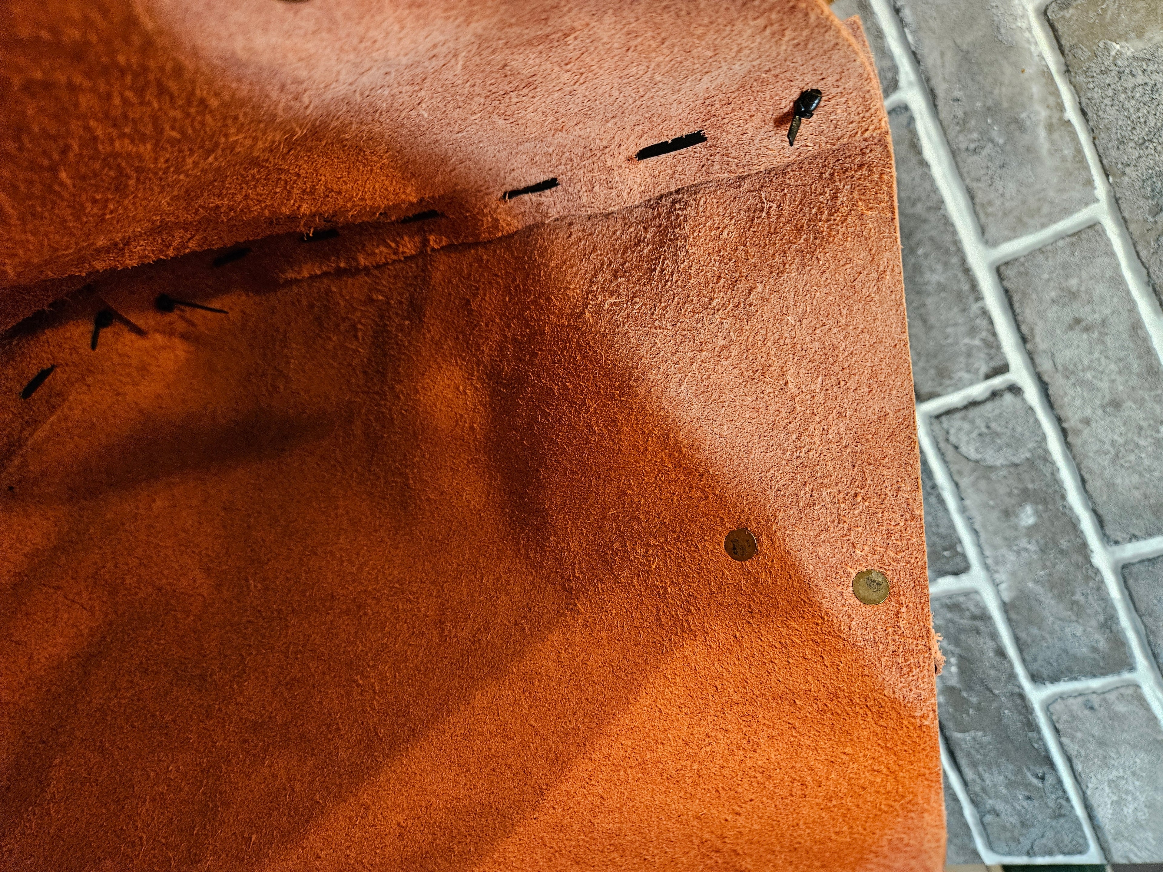 The Wildwood Leather Tote - Tangerine