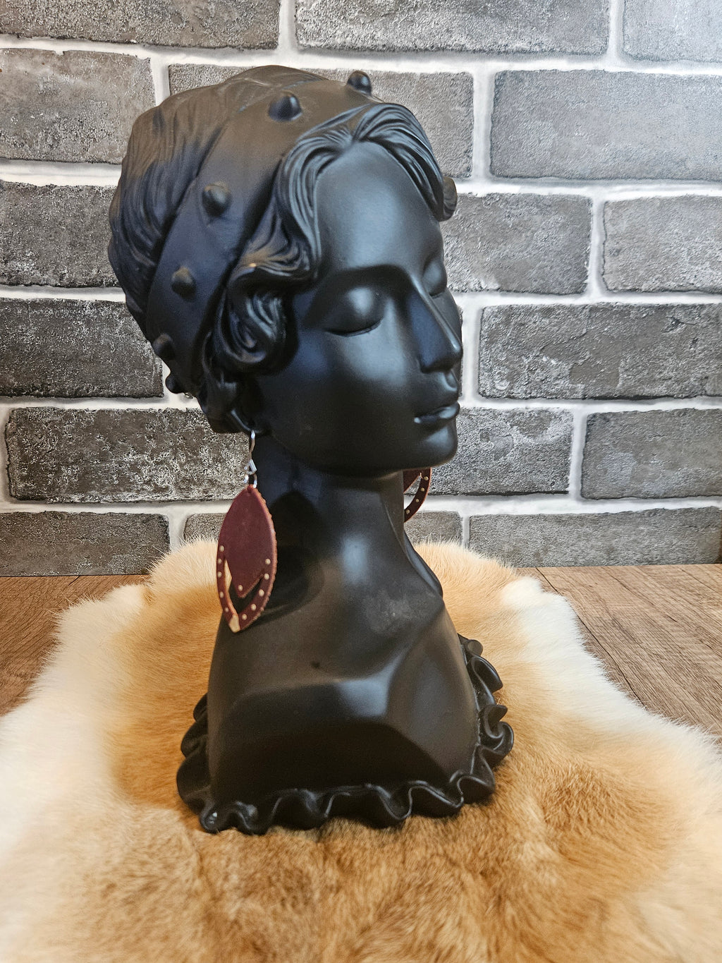Desert Glow Large Leather Earrings
