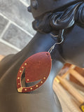 Desert Glow Large Leather Earrings