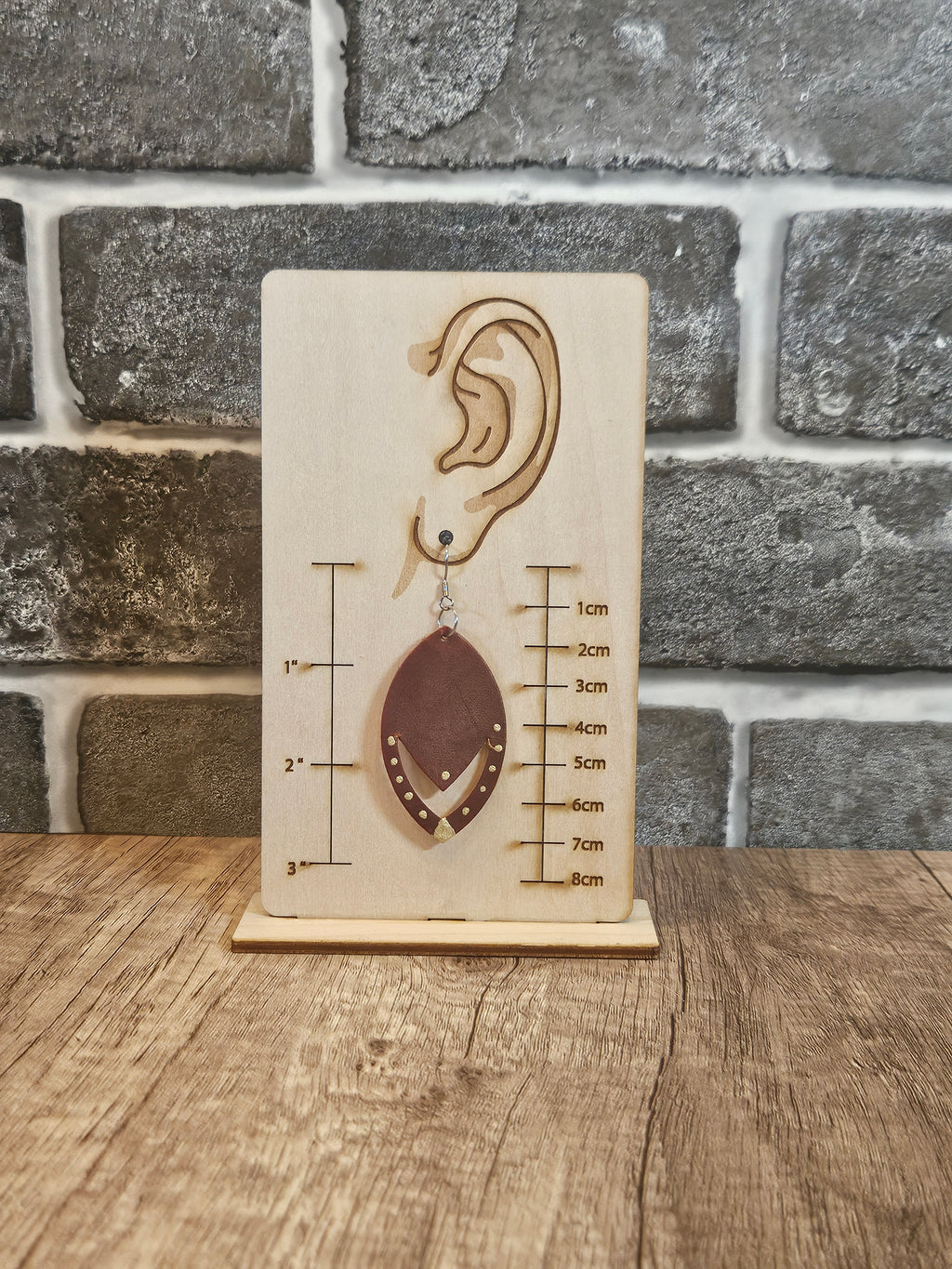 Desert Glow Large Leather Earrings