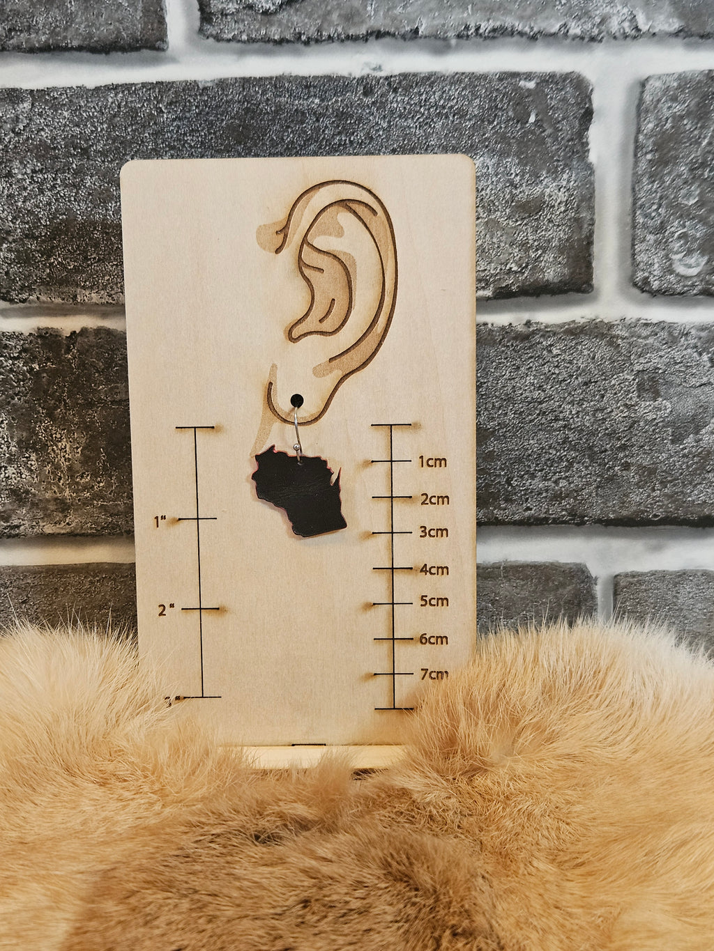 Wisconsin Pride Leather Earrings