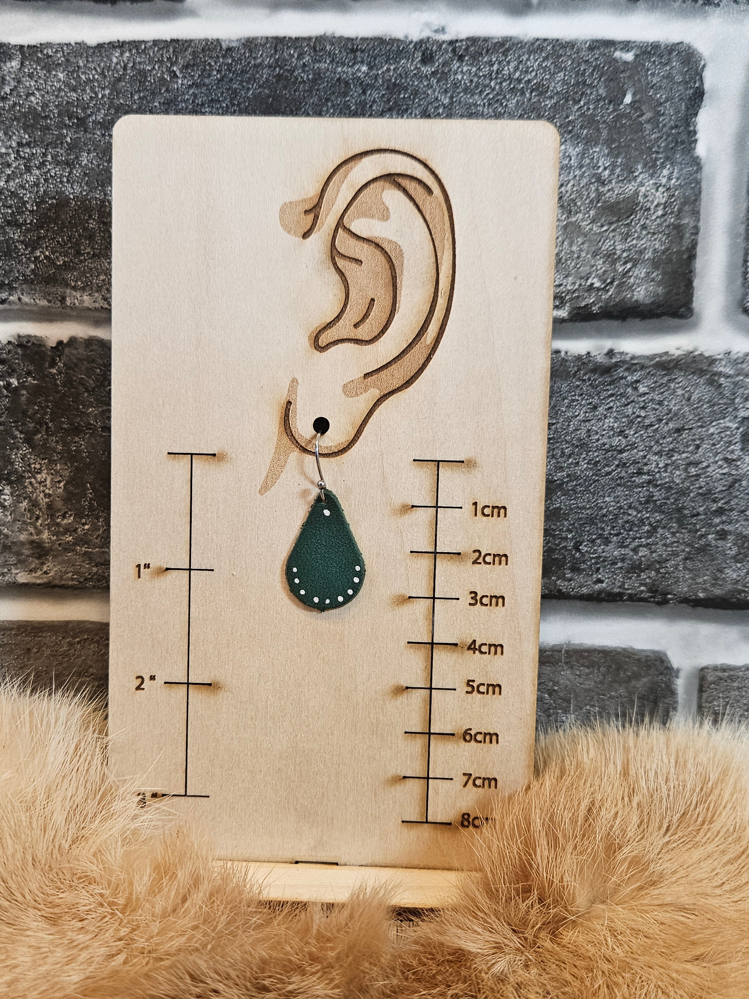Teal Teardrop Leather Earrings – 2 Styles