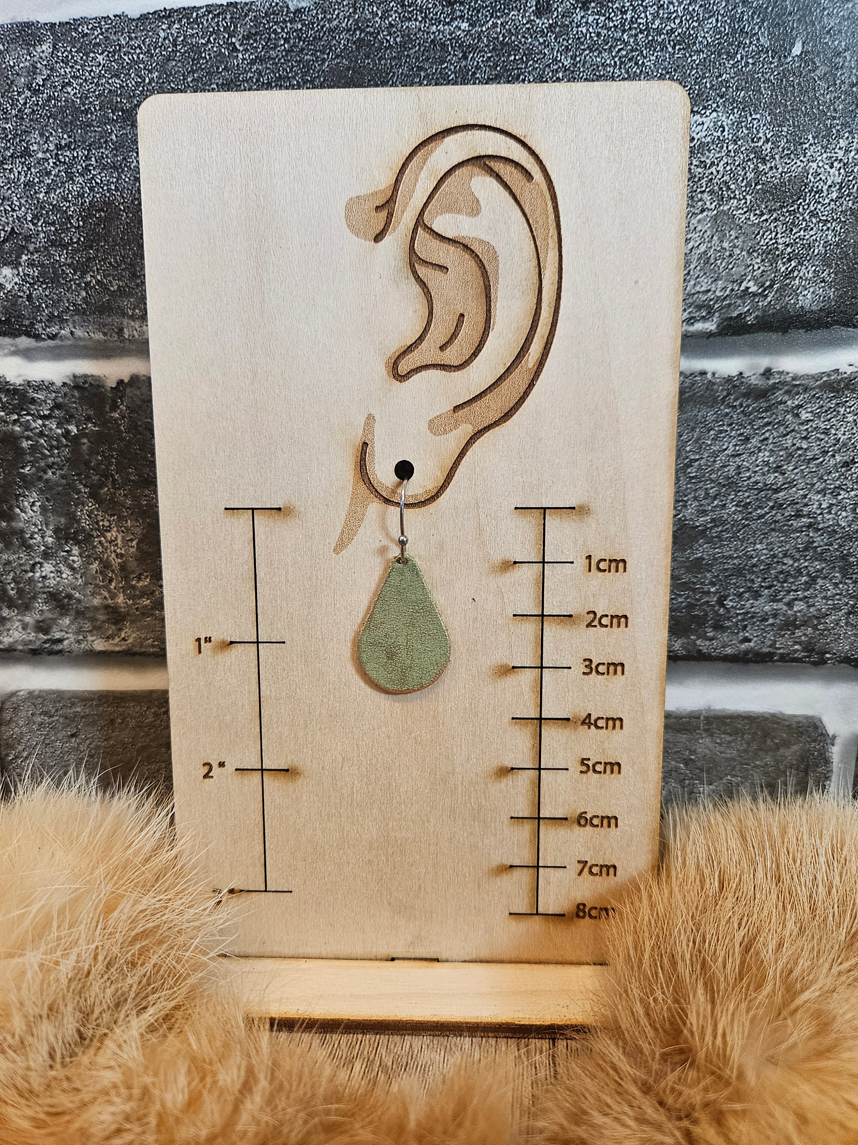 The Gilded Tide Teardrop Leather Earrings