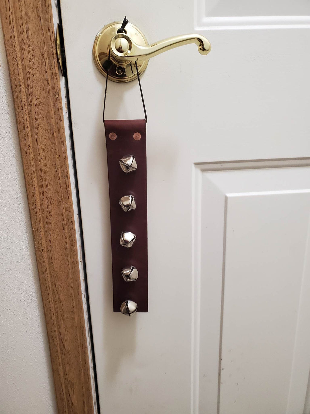 Doorknob Bells - Dog Potty Training - Door Security - Real Leather