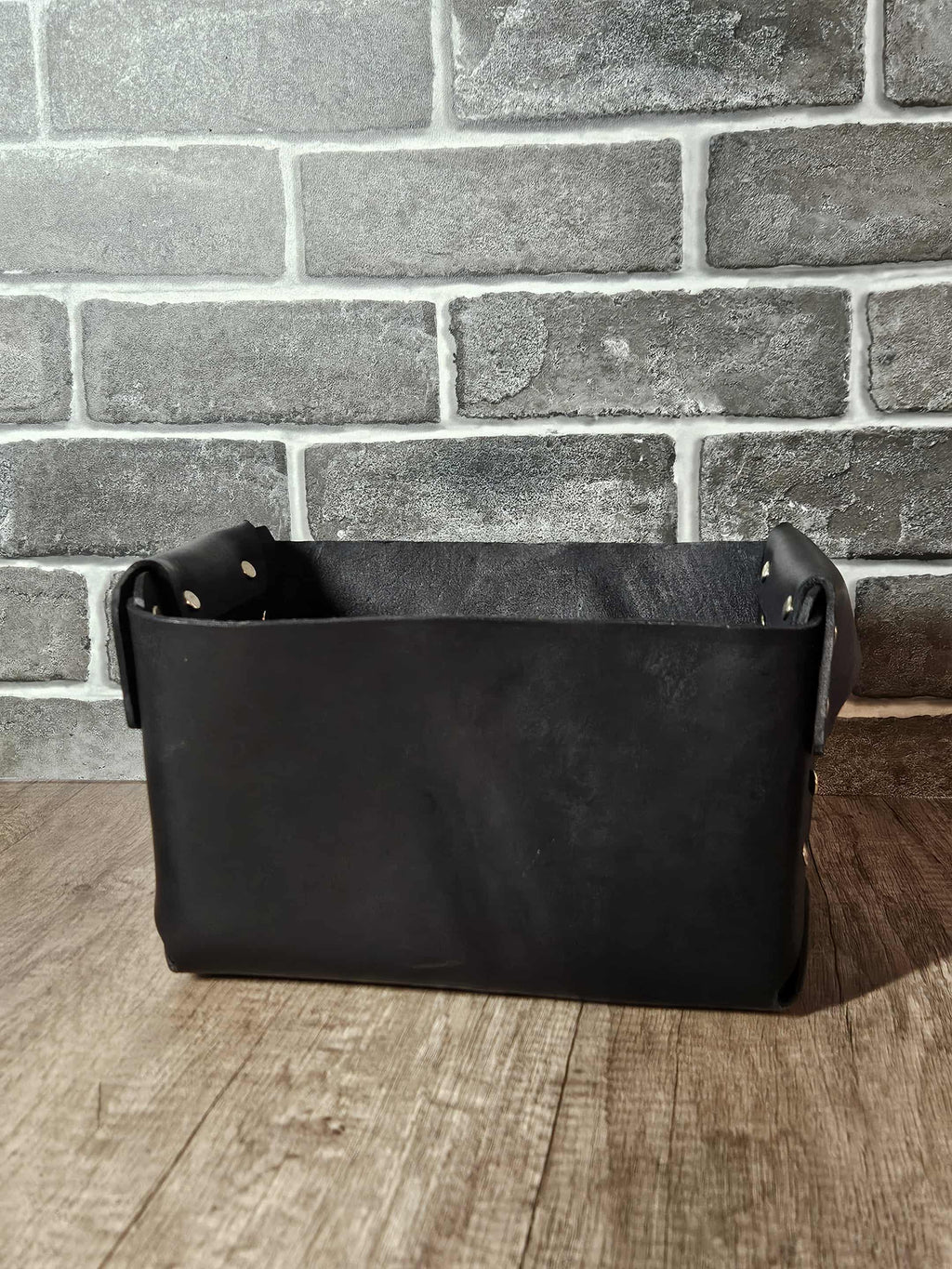 Black Leather Basket