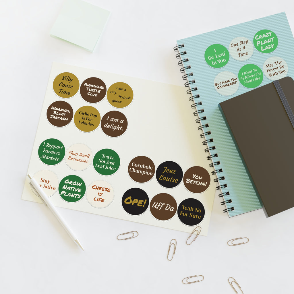 Funny Sticker Sheet – 24 Sassy & Cheeky Sayings