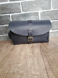 Leather Dopp Bag - Handmade Black Toiletry Travel Bag
