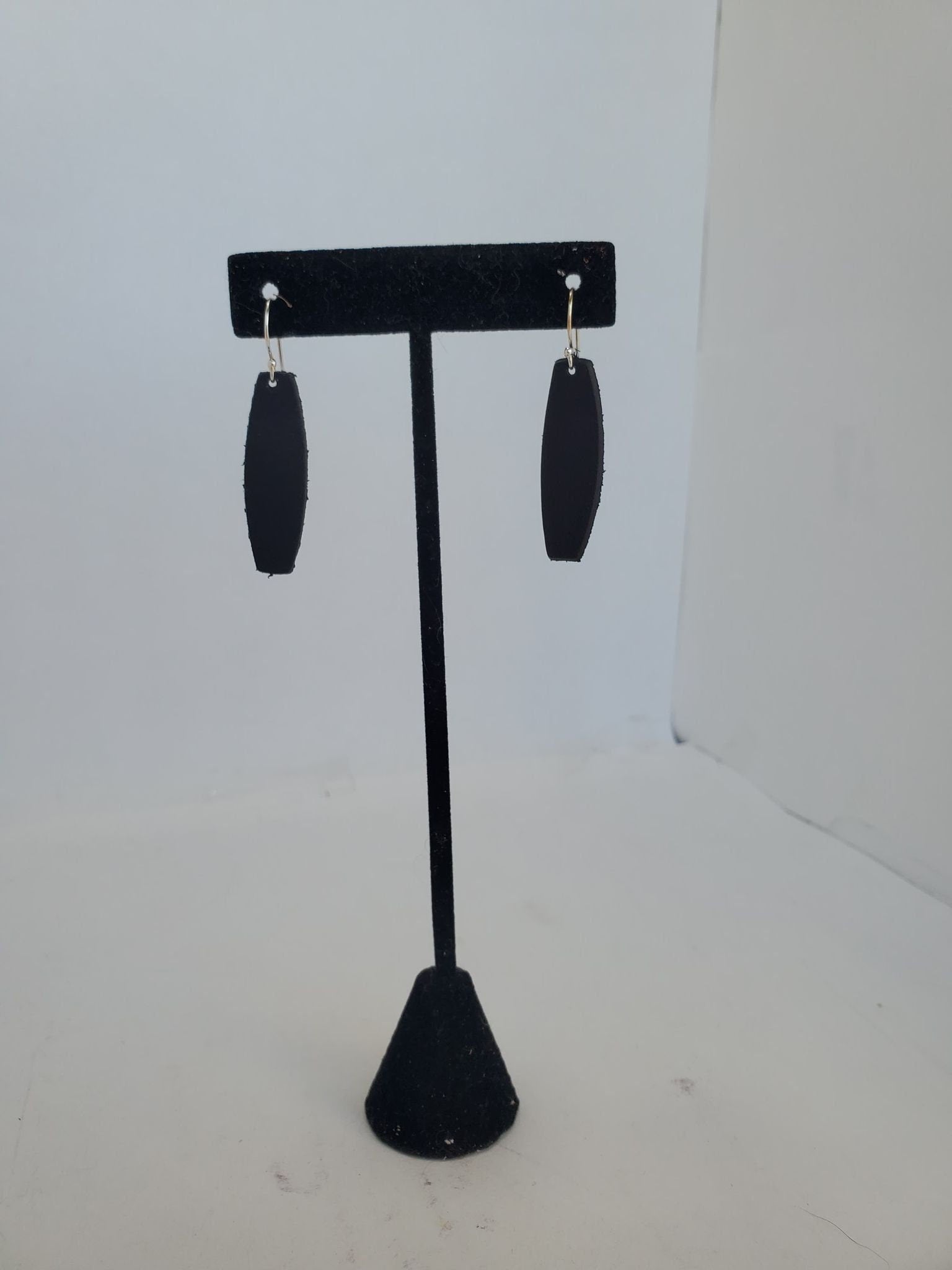 Black Leather Earrings