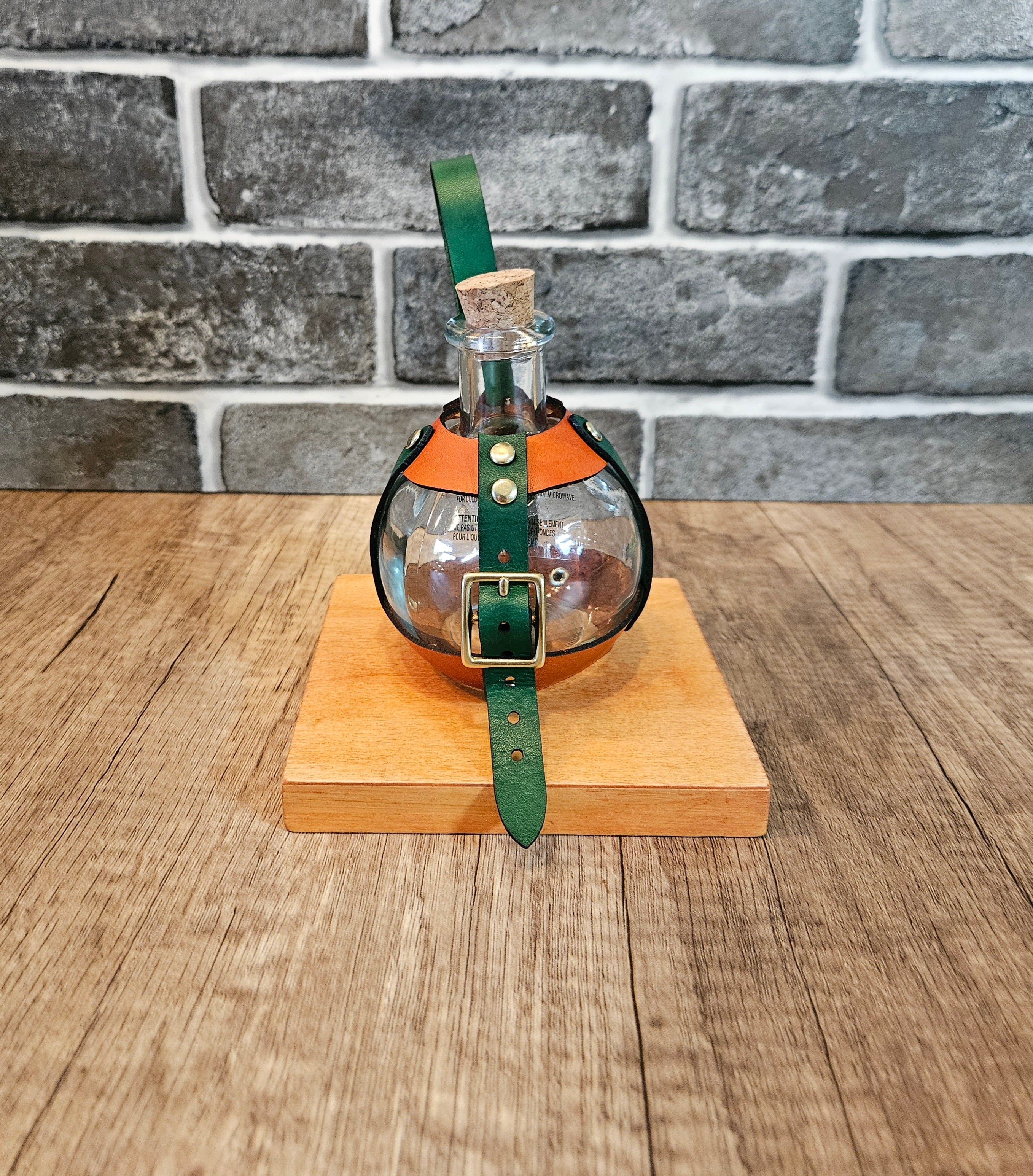Handmade Leather Potion Bottle Belt Holster – Mini Dice Holder