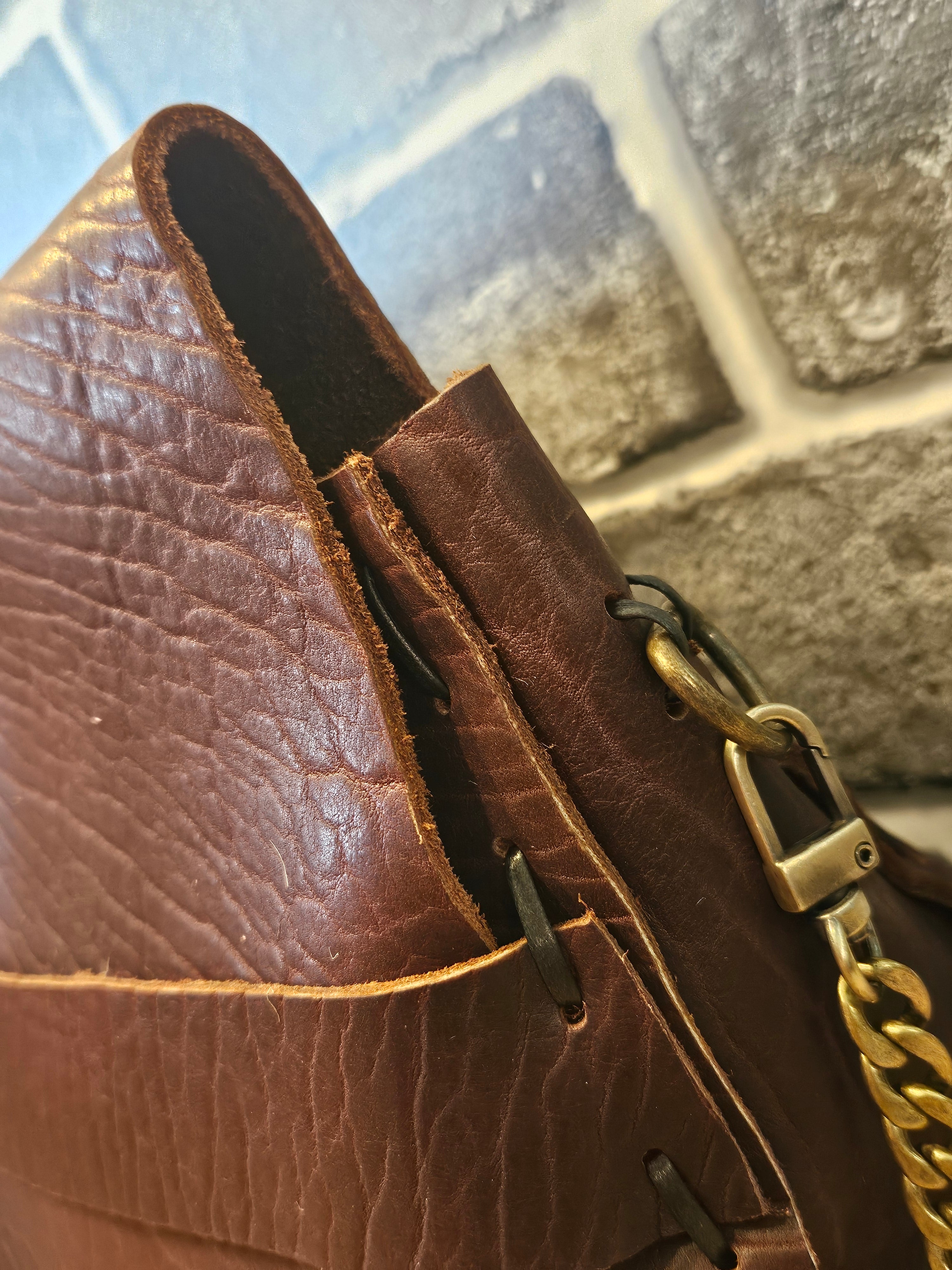 The Wildwood Crossbody - Brown Bison Leather