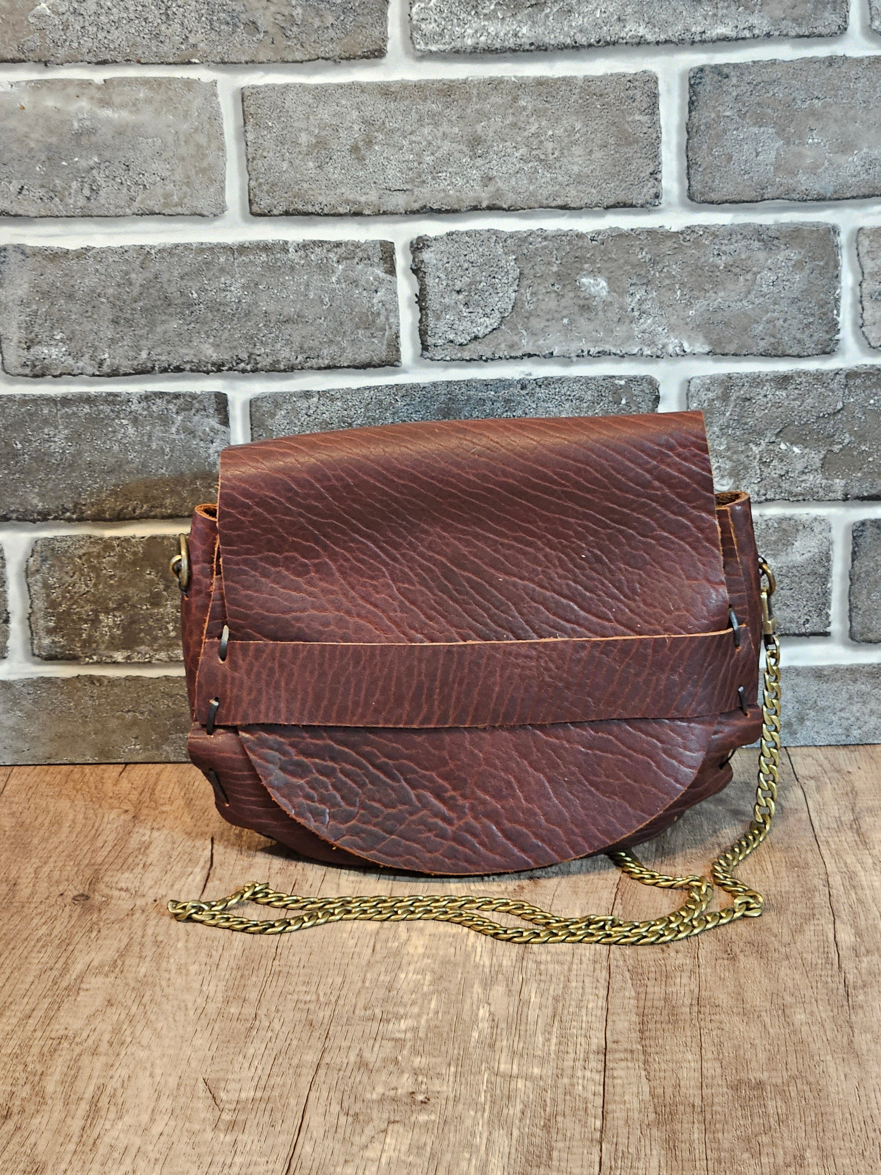 The Wildwood Crossbody - Brown Bison Leather