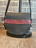 The Wildwood Crossbody - Black & Tangerine Leather