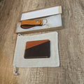 The Hearthside Pocket Trio Bison Leather Wallet & Keychain Gift Set