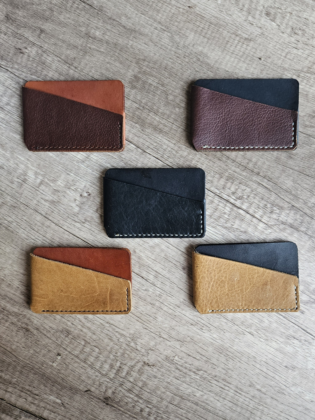 The Hearthside Pocket Trio — Bison Leather Wallet