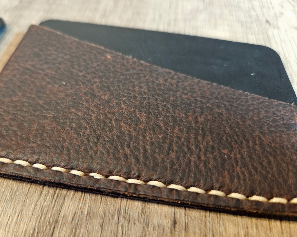 The Hearthside Pocket Trio Bison Leather Wallet & Keychain Gift Set