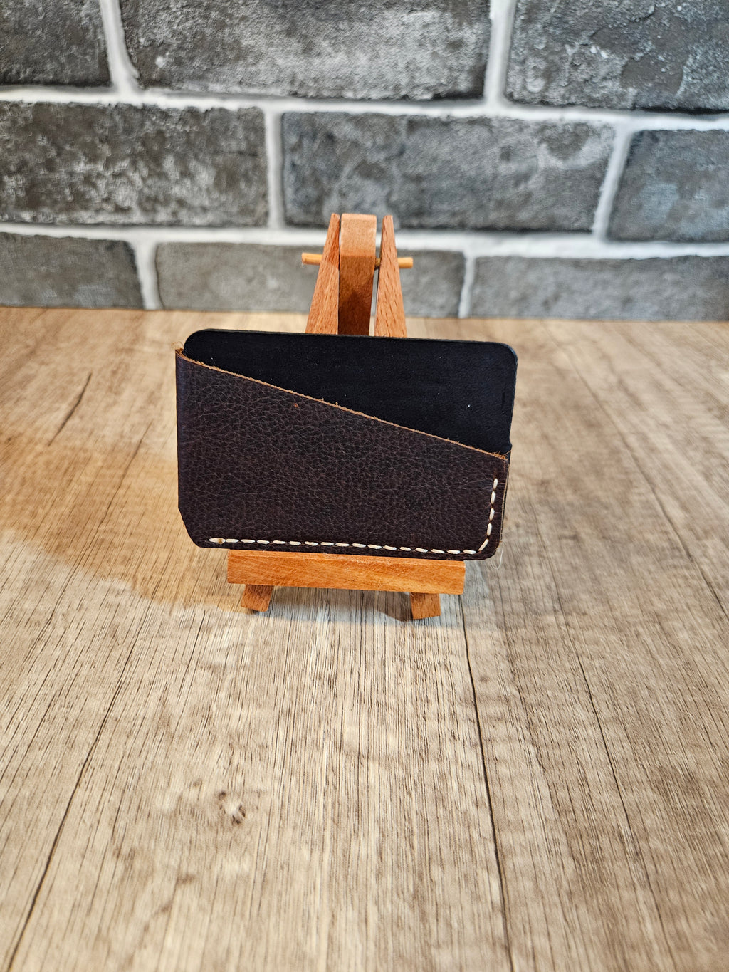 The Hearthside Pocket Trio — Bison Leather Wallet