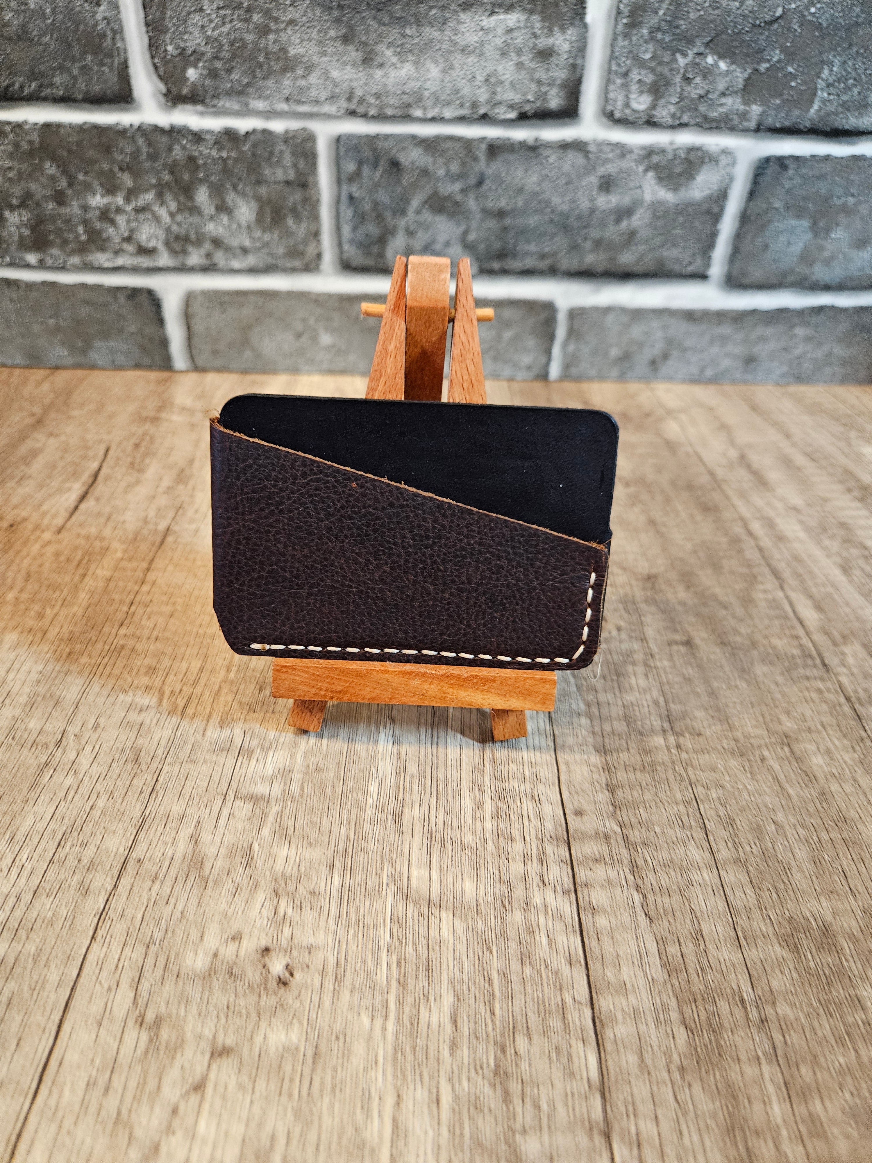 The Hearthside Pocket Trio — Bison Leather Wallet