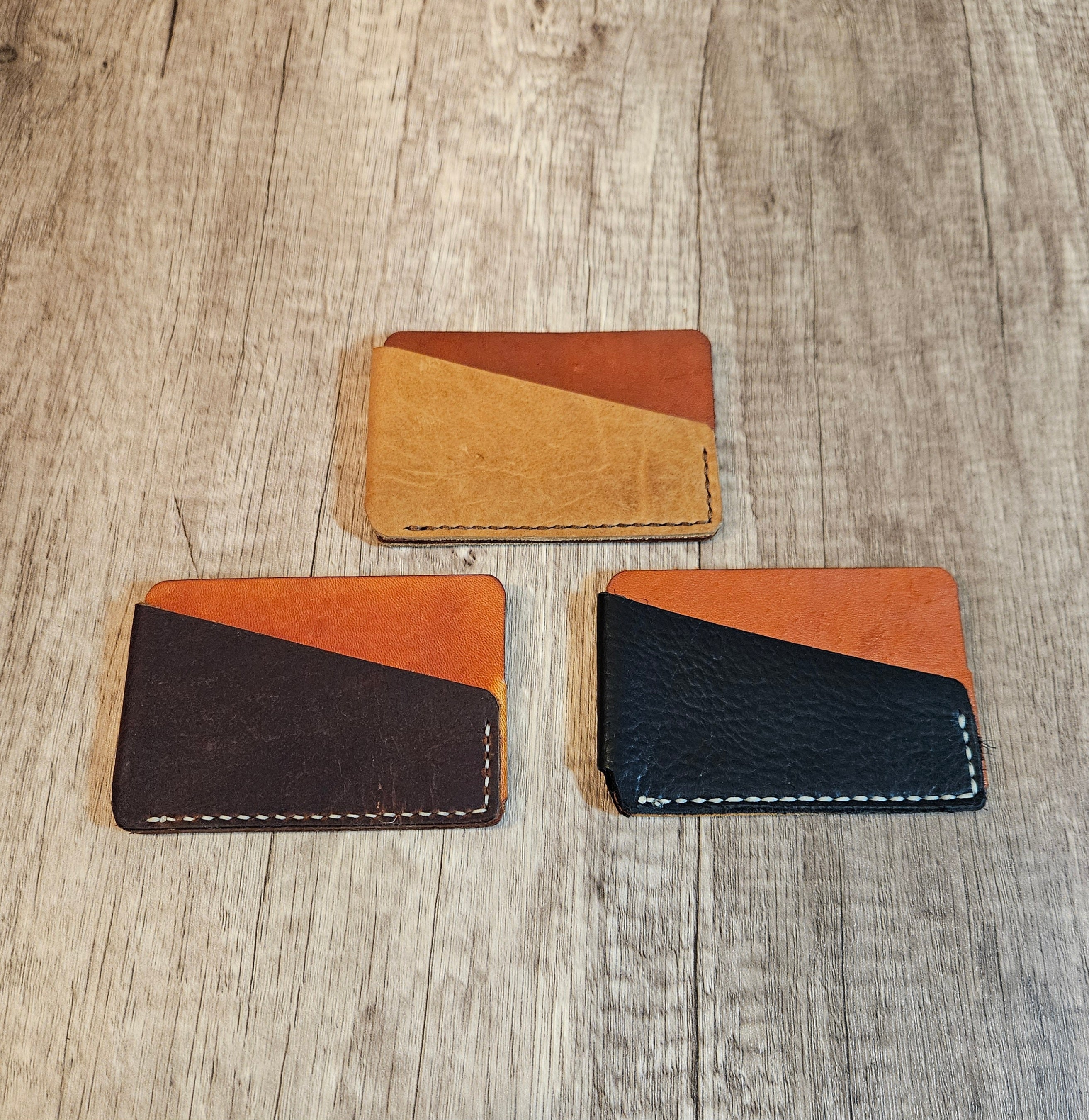 The Hearthside Pocket Trio — Bison Leather Wallet