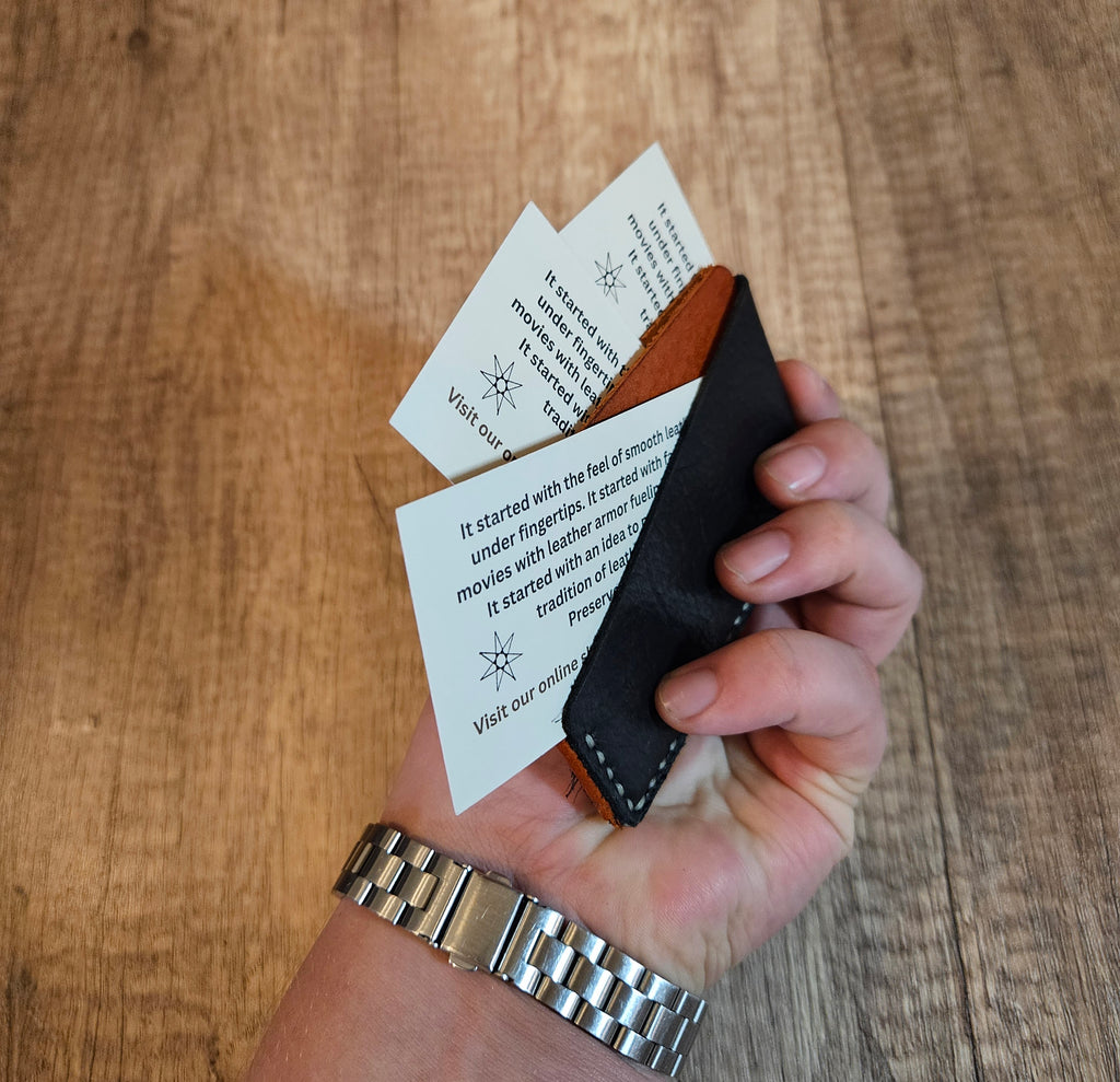 The Hearthside Pocket Trio Bison Leather Wallet & Keychain Gift Set