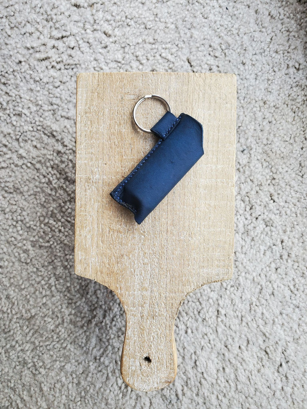 Lighter Sleeve Leather Keychain
