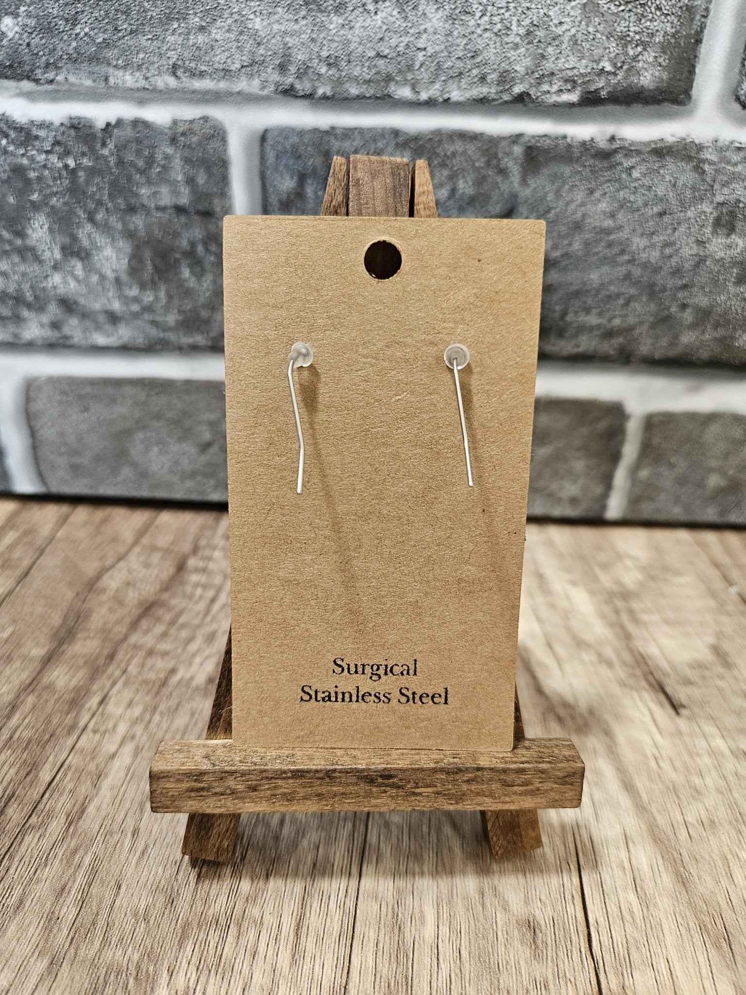 Handmade Leather Circle Earrings - Hand Painted