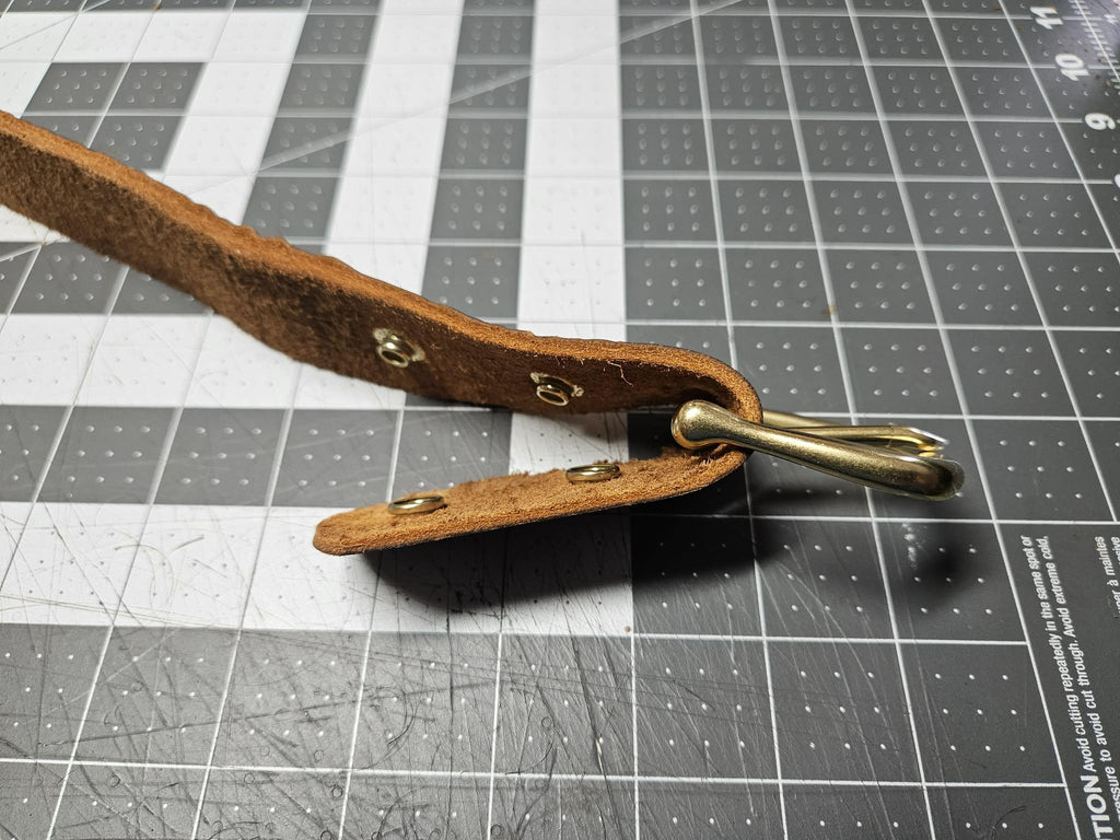 Brown Leather Belt 1.5 in - Brass Buckle