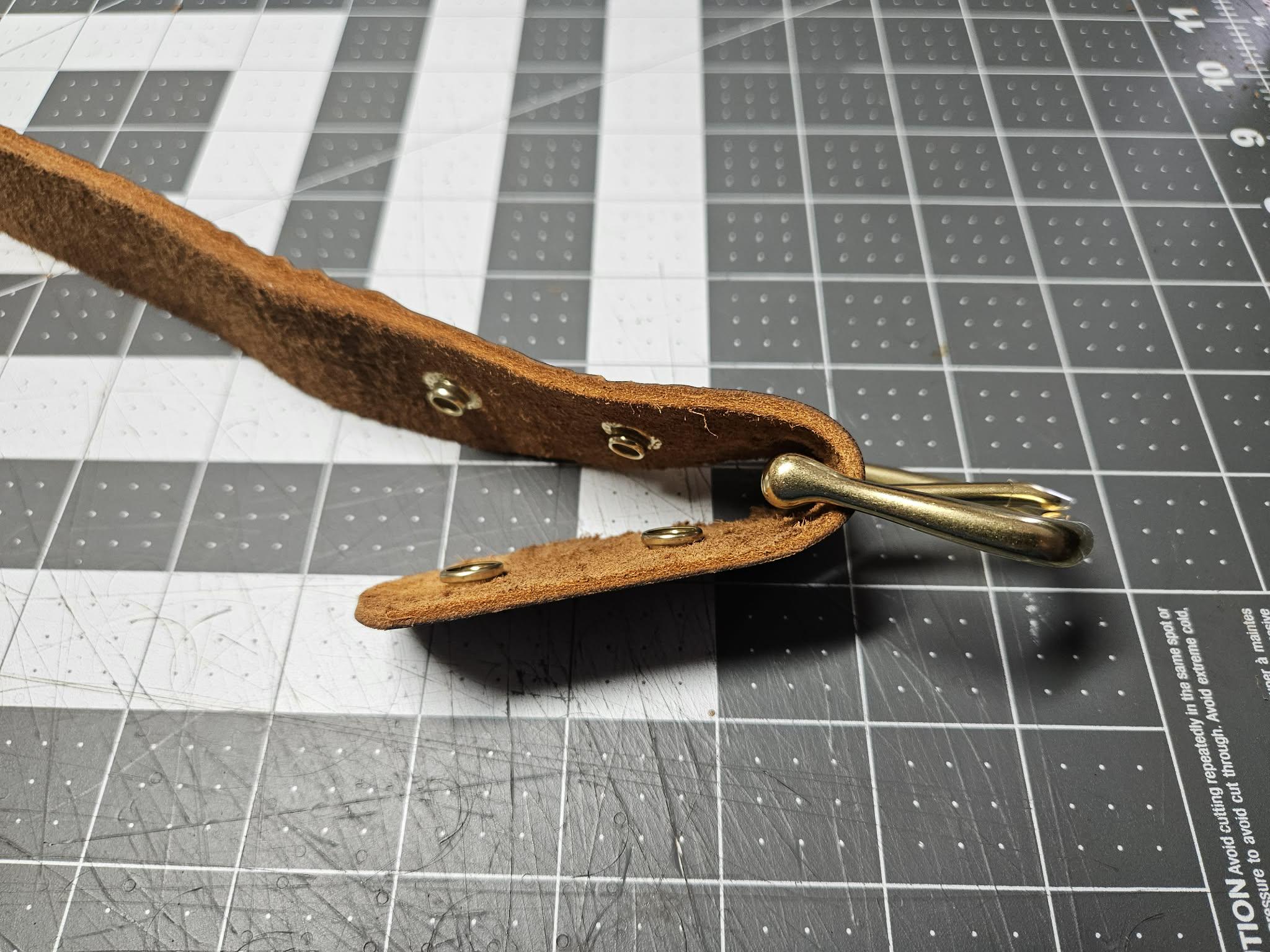 Brown Leather Belt 1.5 in - Brass Buckle