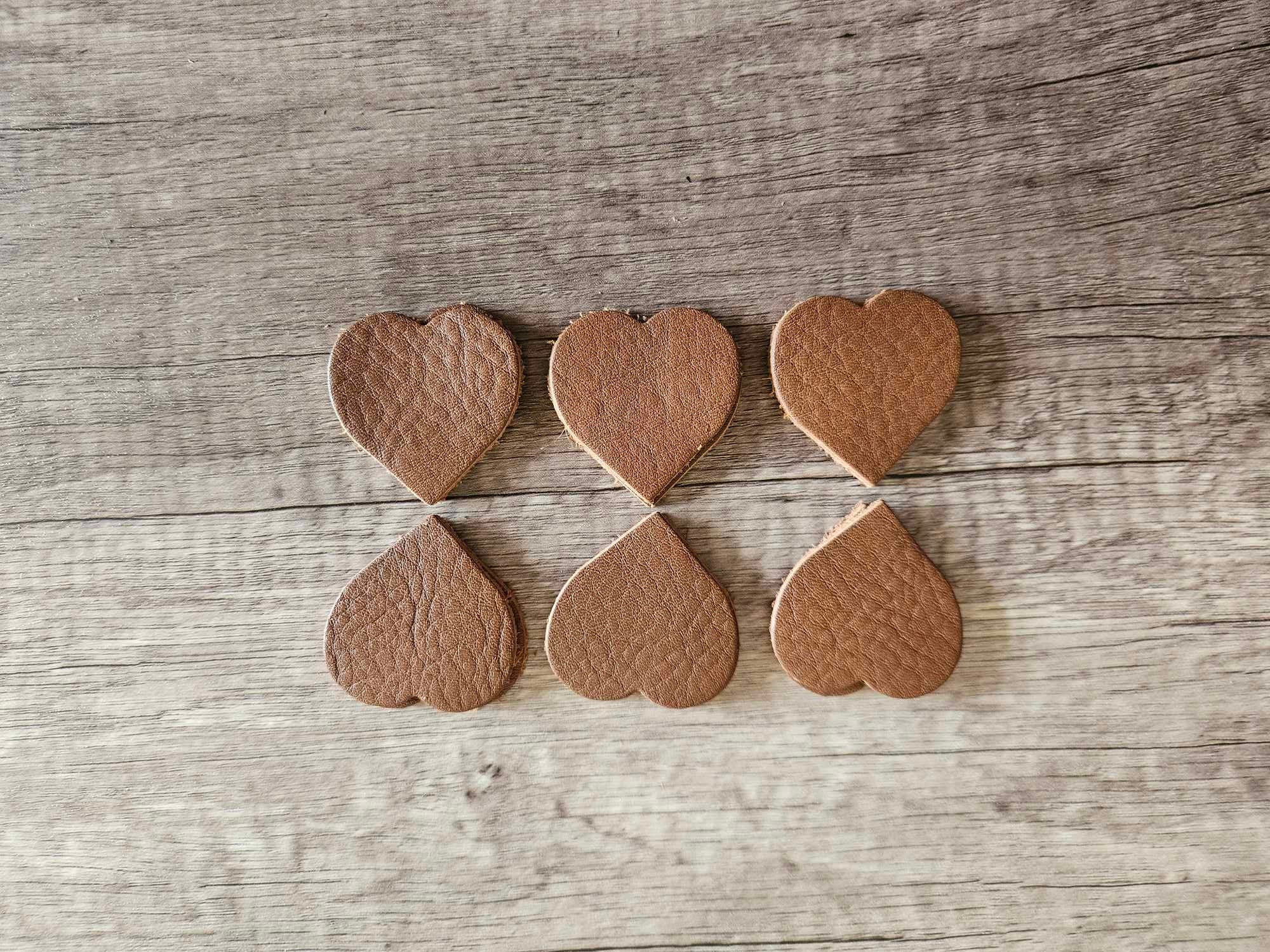 Leather Earring Blanks DIY - Brown Chrome Tan Leather - 12 pieces / 6 pairs