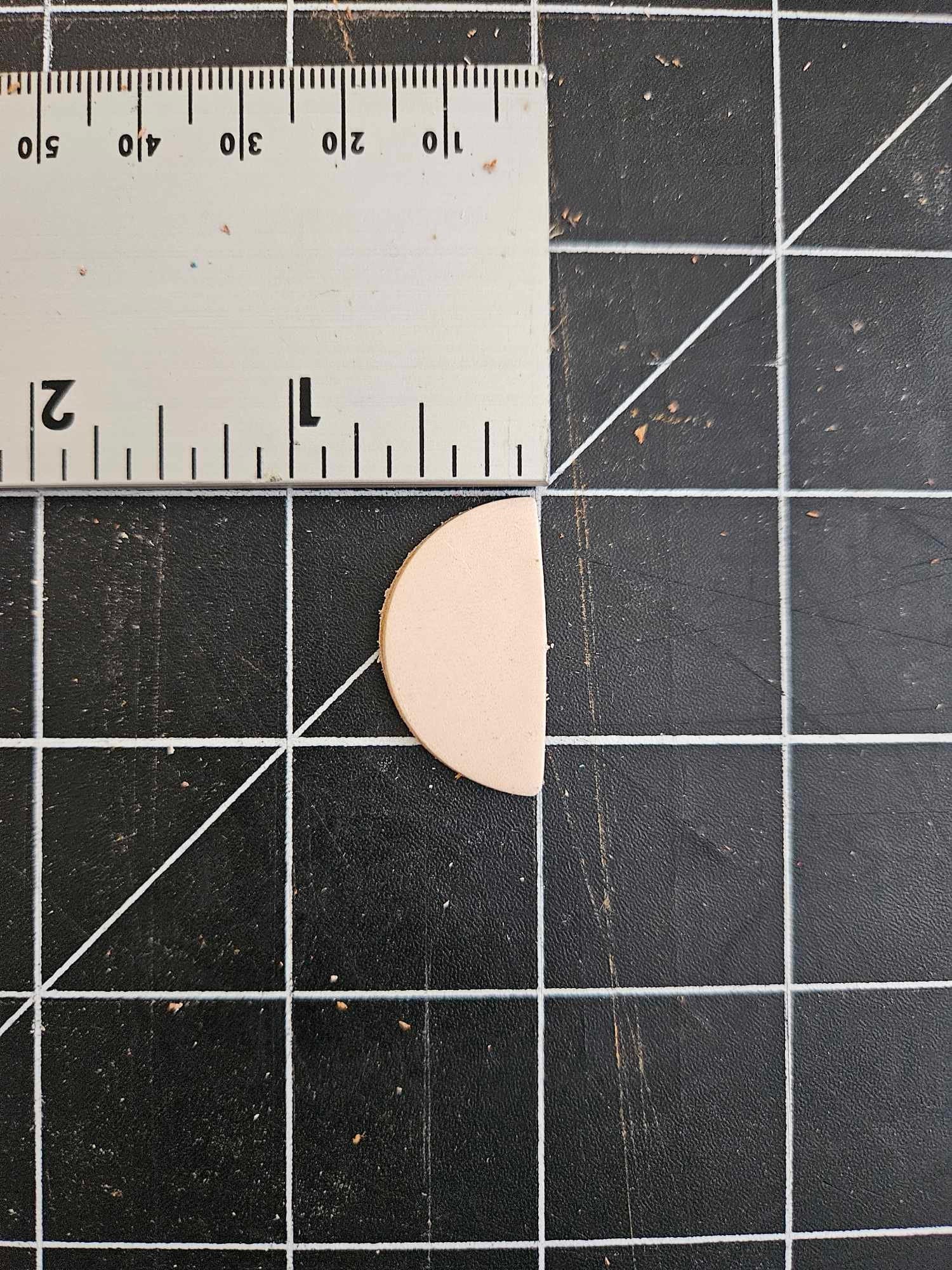 Leather Earring Blanks Half Circle DIY - 12 pieces / 6 pairs Veg Tan