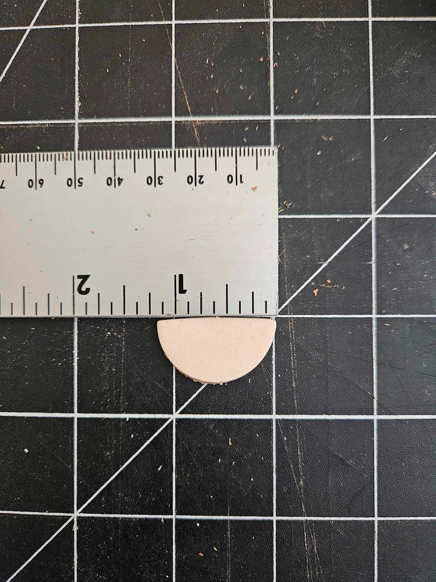 Leather Earring Blanks Half Circle DIY - 12 pieces / 6 pairs Veg Tan