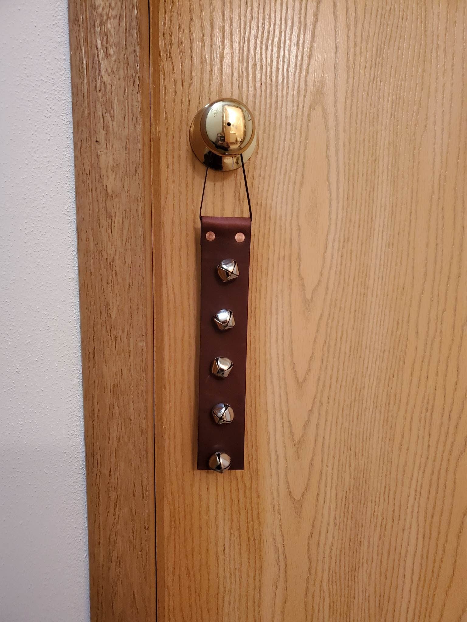 Doorknob Bells - Dog Potty Training - Door Security - Real Leather
