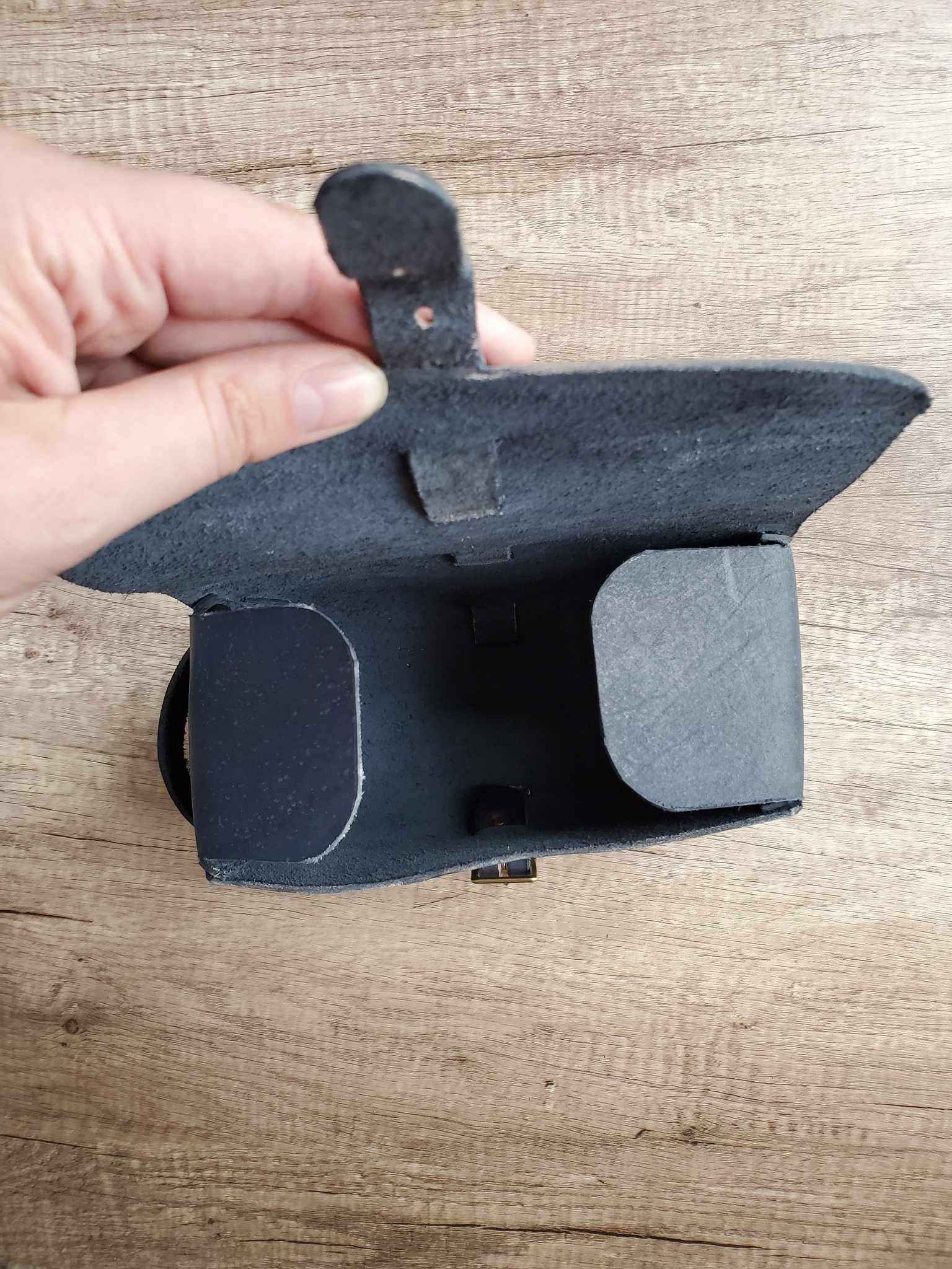 Leather Dopp Bag - Handmade Black Toiletry Travel Bag