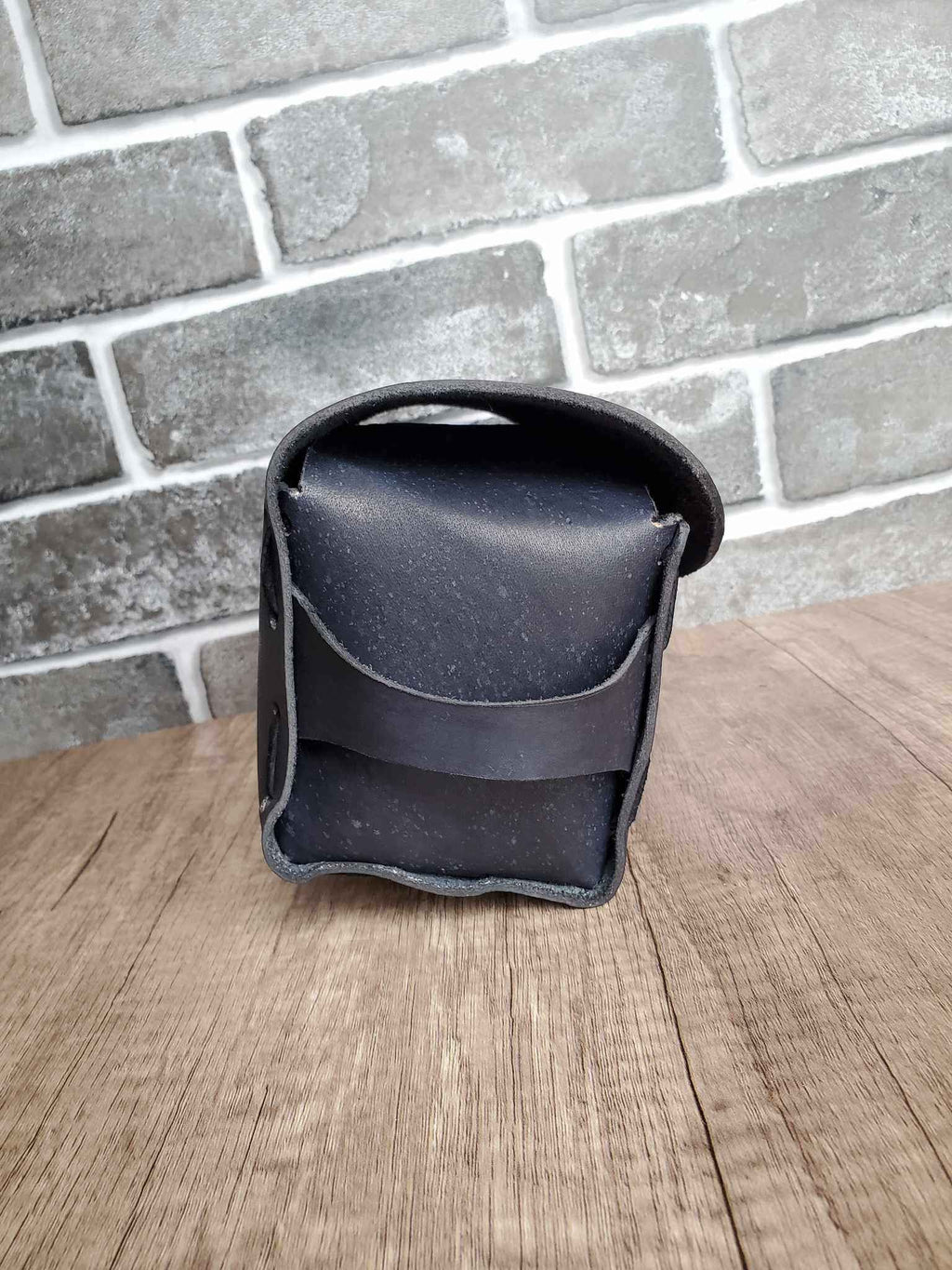 Leather Dopp Bag - Handmade Black Toiletry Travel Bag