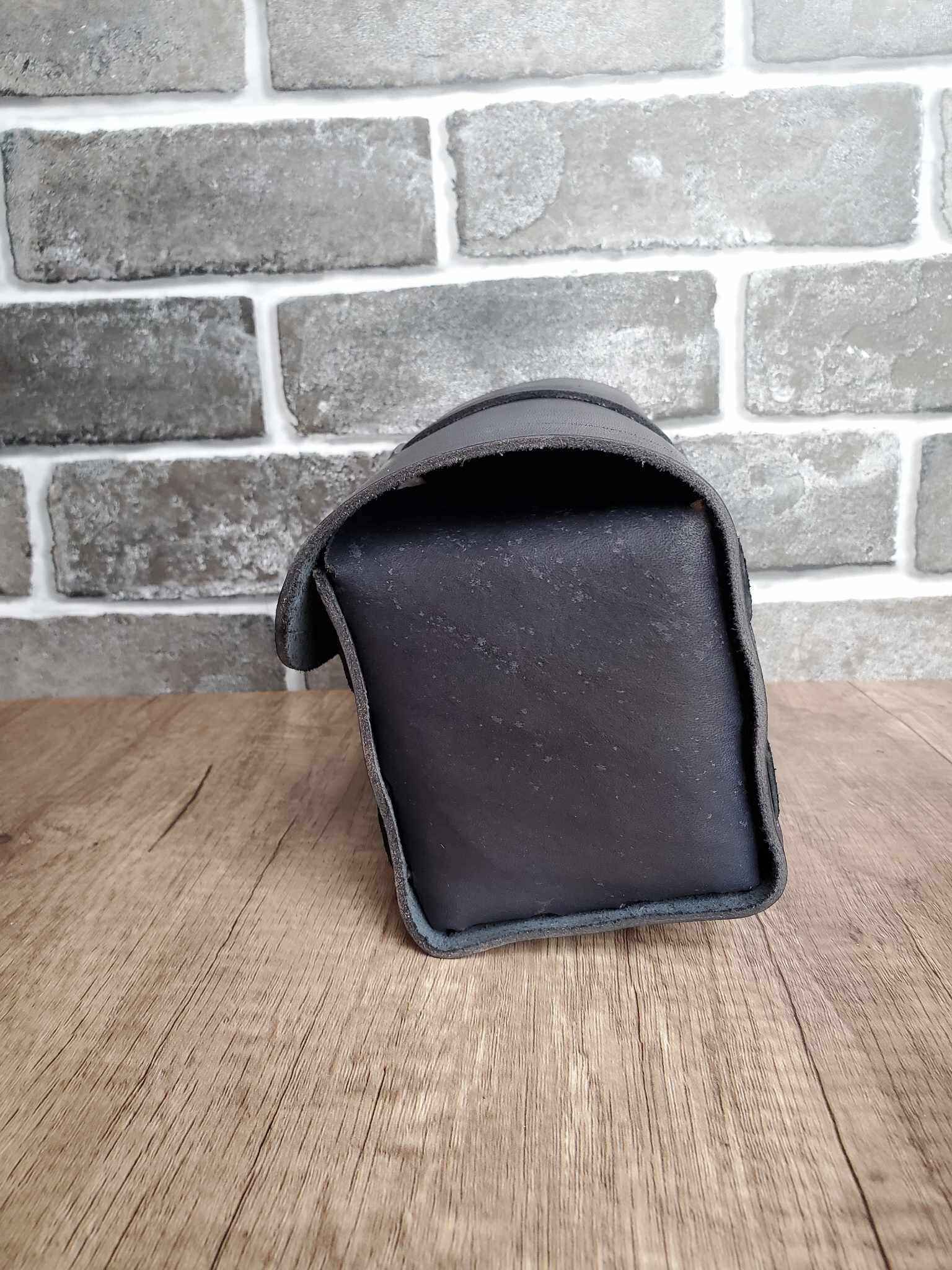 Leather Dopp Bag - Handmade Black Toiletry Travel Bag