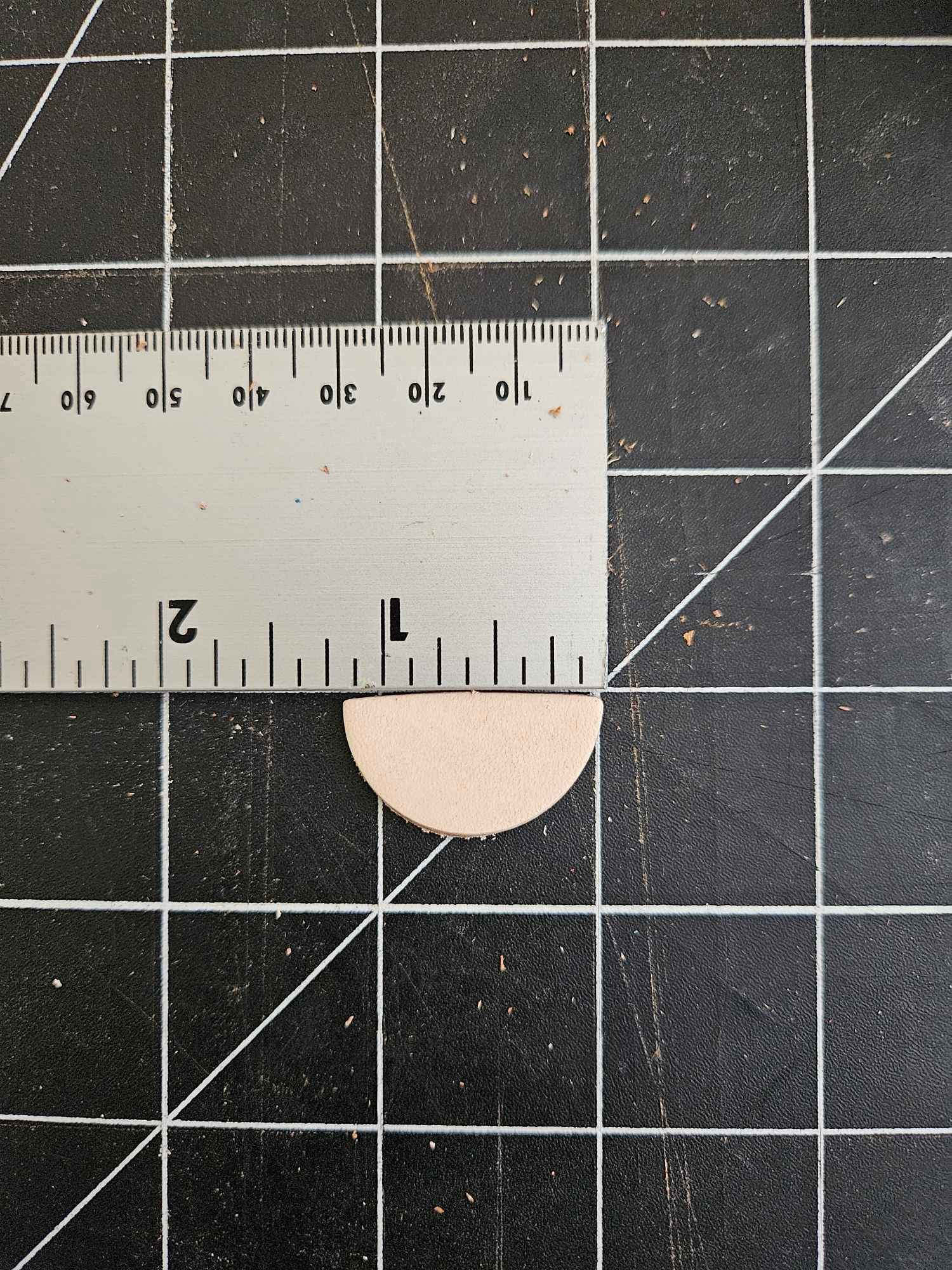 DIY Leather Half Circle Earring Blanks - 12pcs / 6 sets - Veg Tan Craft Supplies