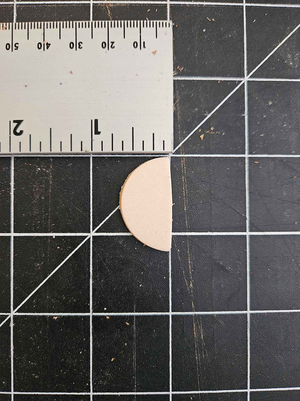 DIY Leather Half Circle Earring Blanks - 12pcs / 6 sets - Veg Tan Craft Supplies