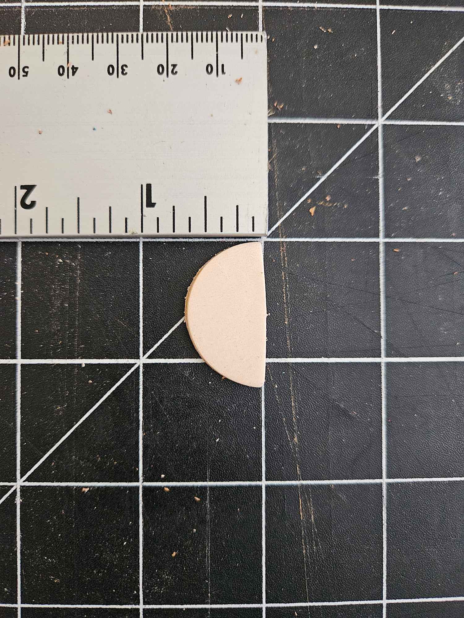 DIY Leather Half Circle Earring Blanks - 12pcs / 6 sets - Veg Tan Craft Supplies