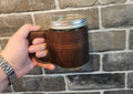 Leatherbound Mason Jar Mug – Handmade Leather Drink Sleeve with Handle