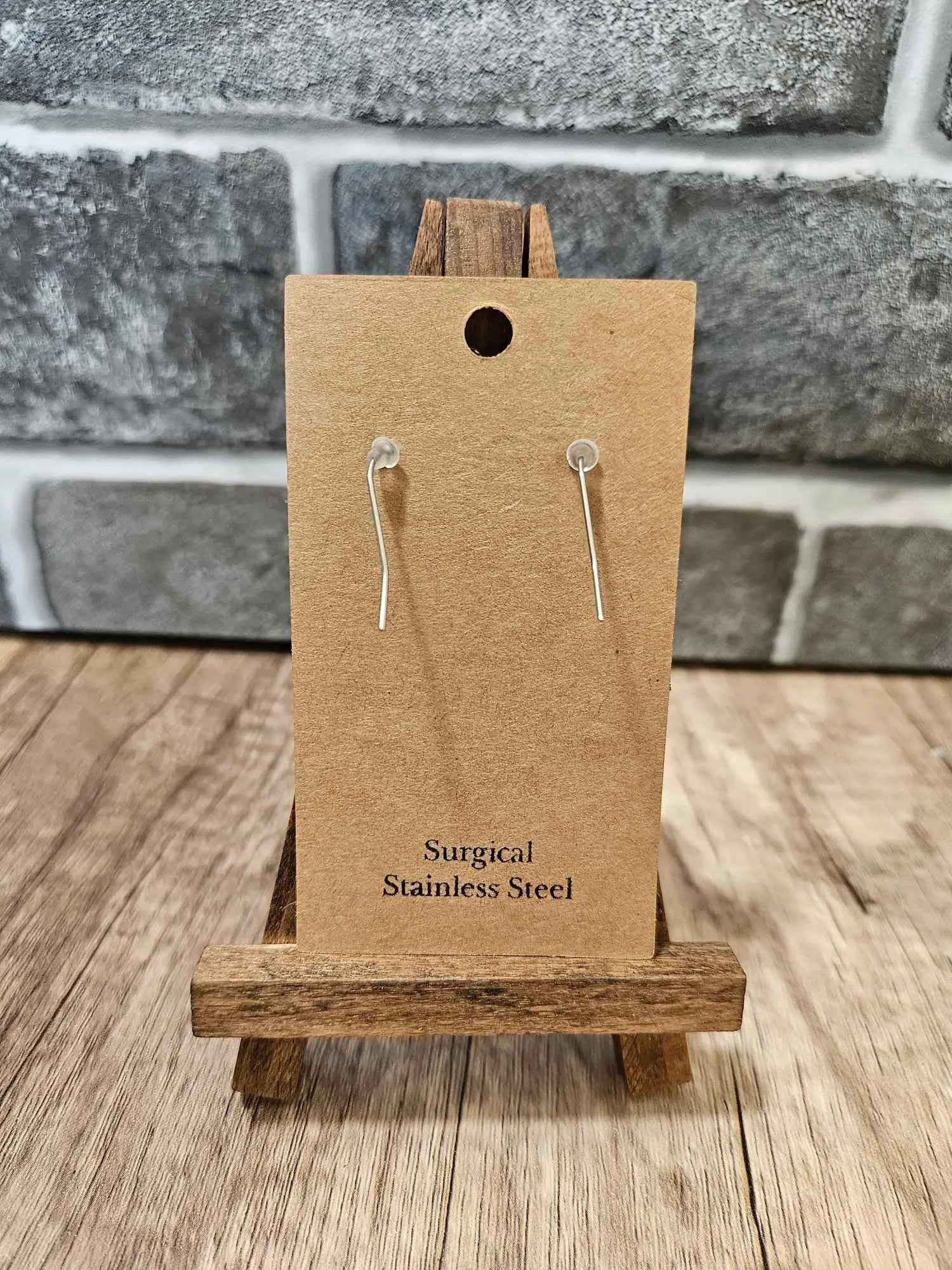 Orange Circle Leather Earrings